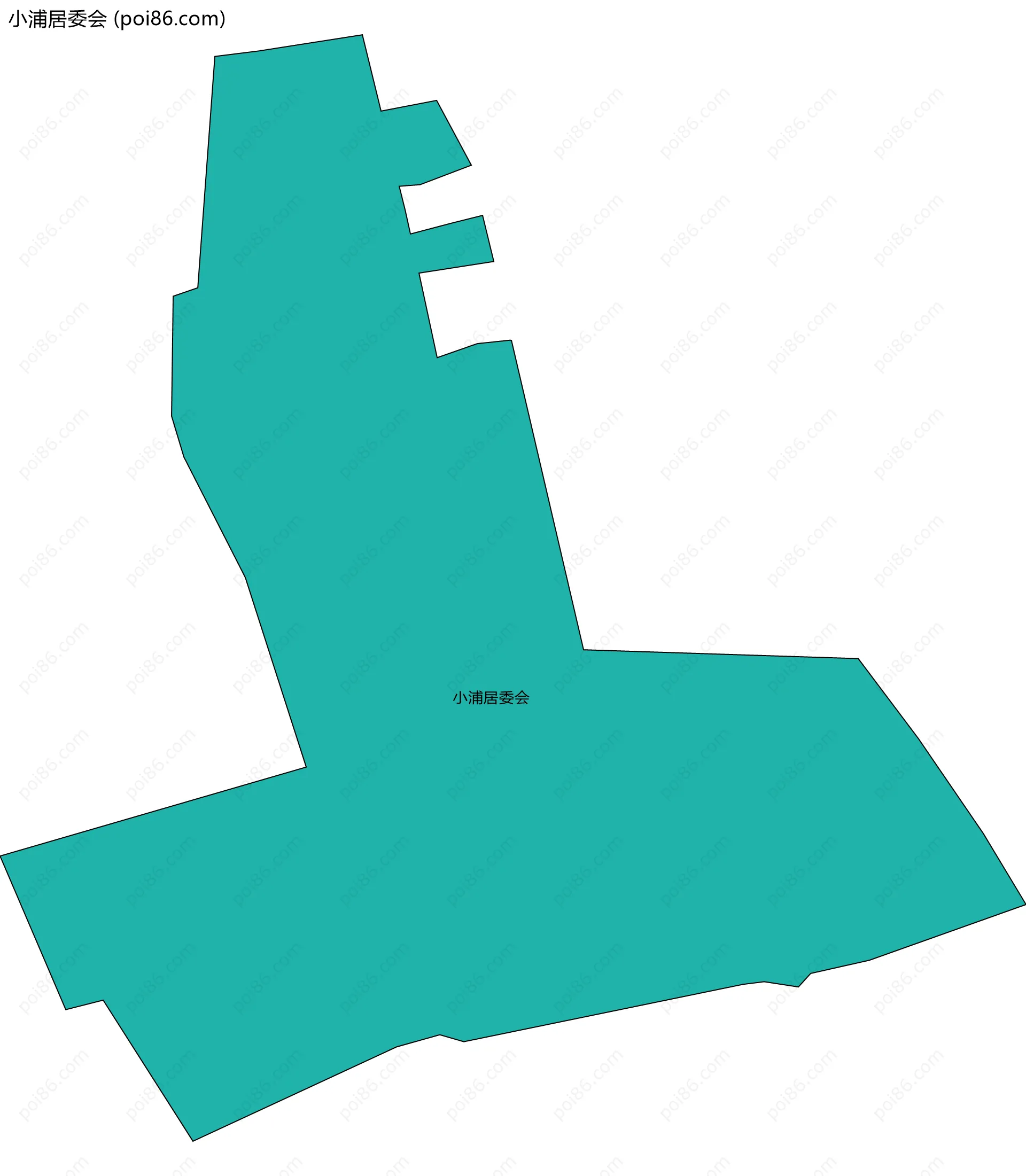 小浦居委会边界地图
