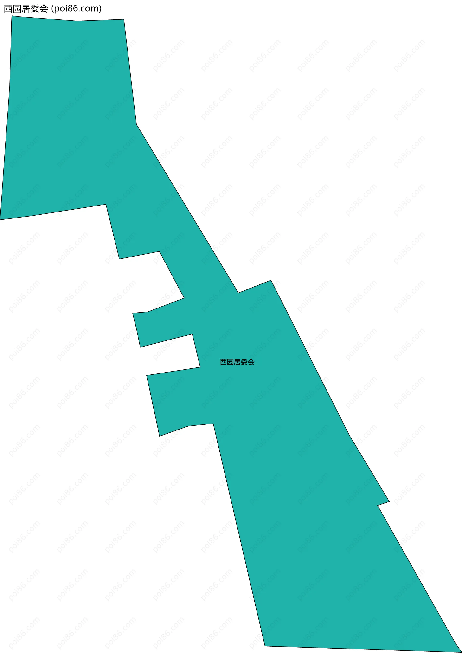 西园居委会边界地图