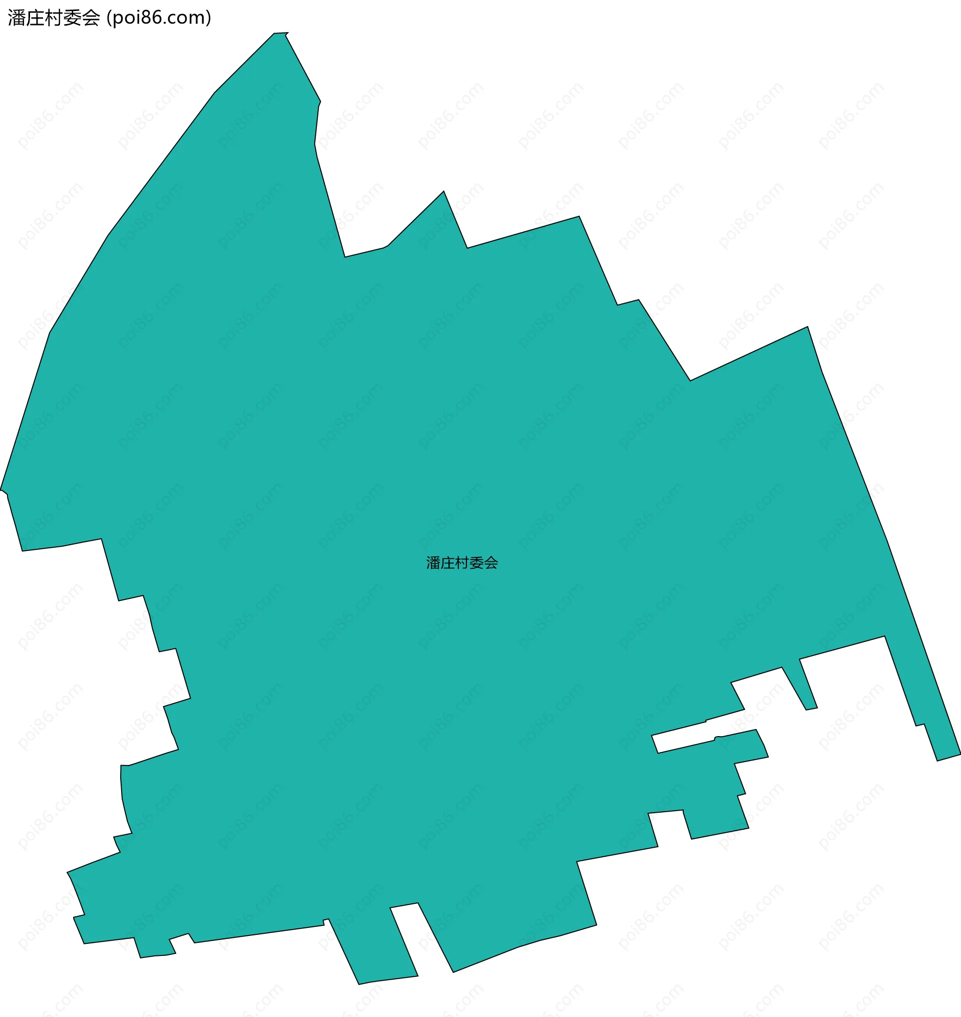 潘庄村委会边界地图