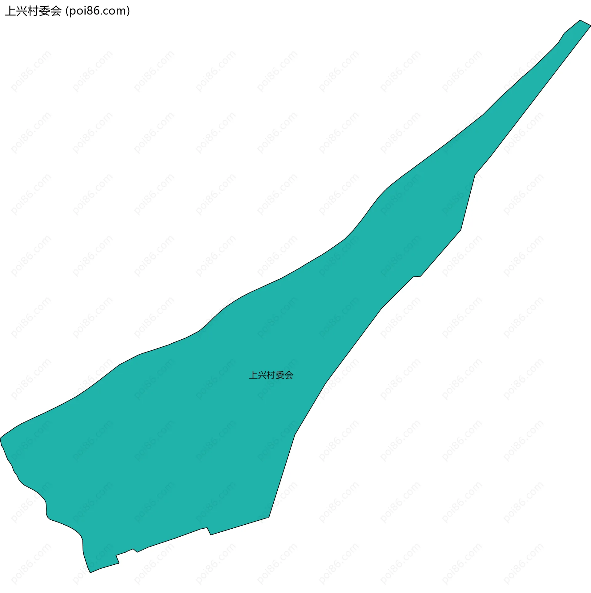 上兴村委会边界地图