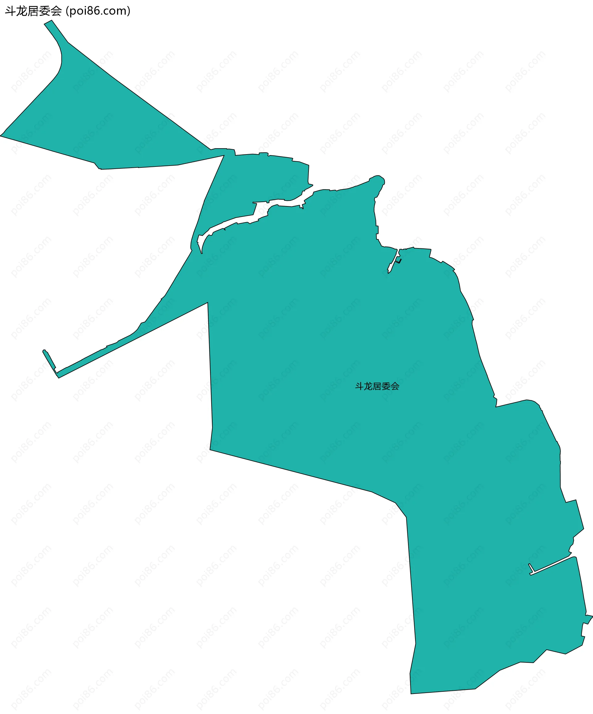 斗龙居委会边界地图