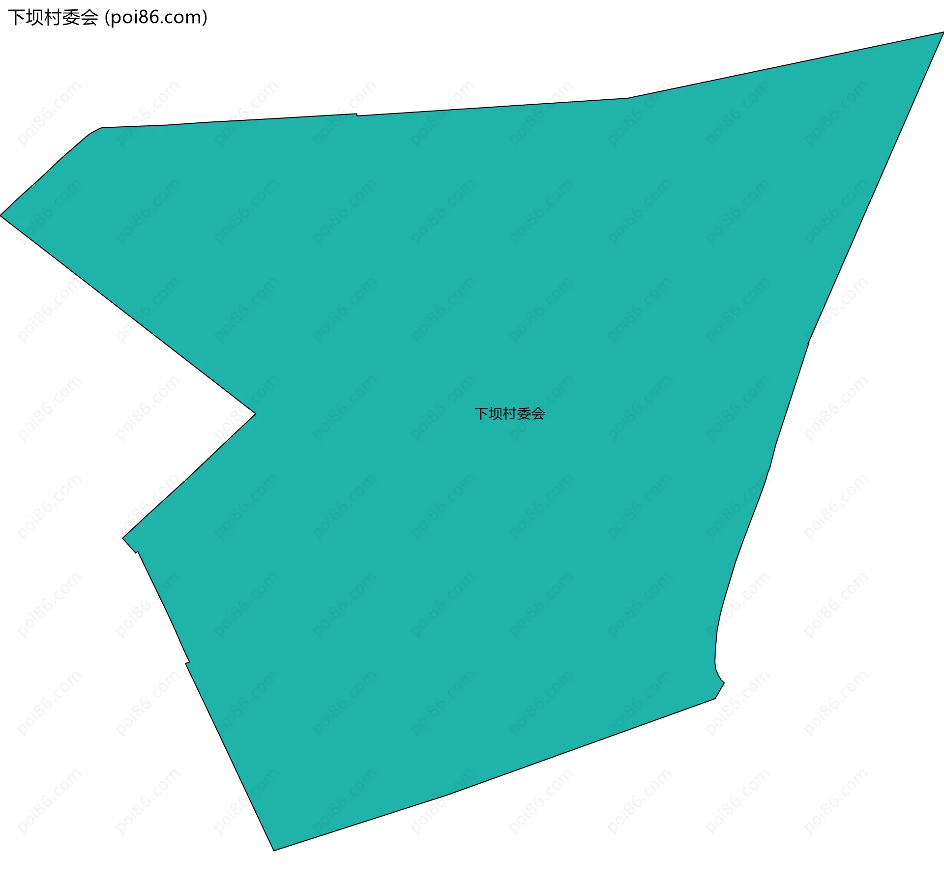 下坝村委会边界地图