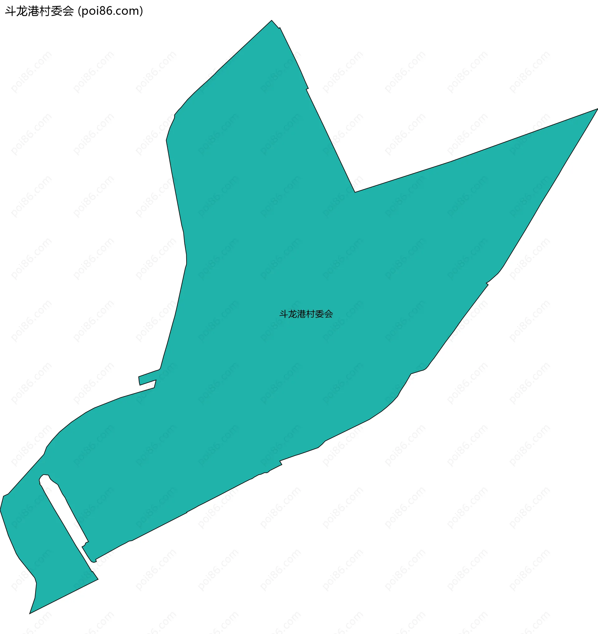 斗龙港村委会边界地图