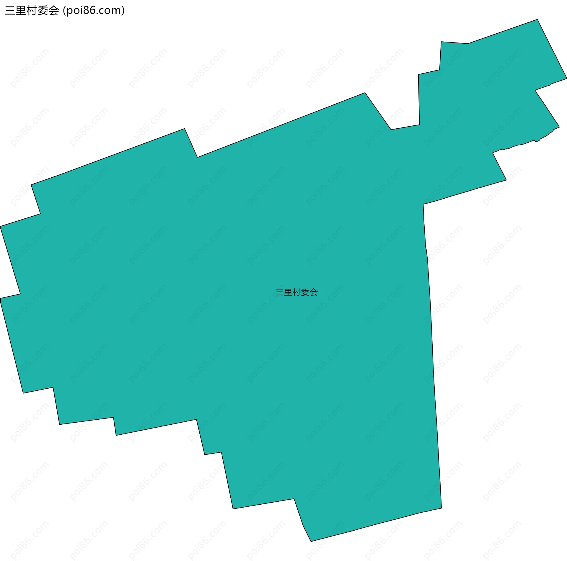 三里村委会边界地图