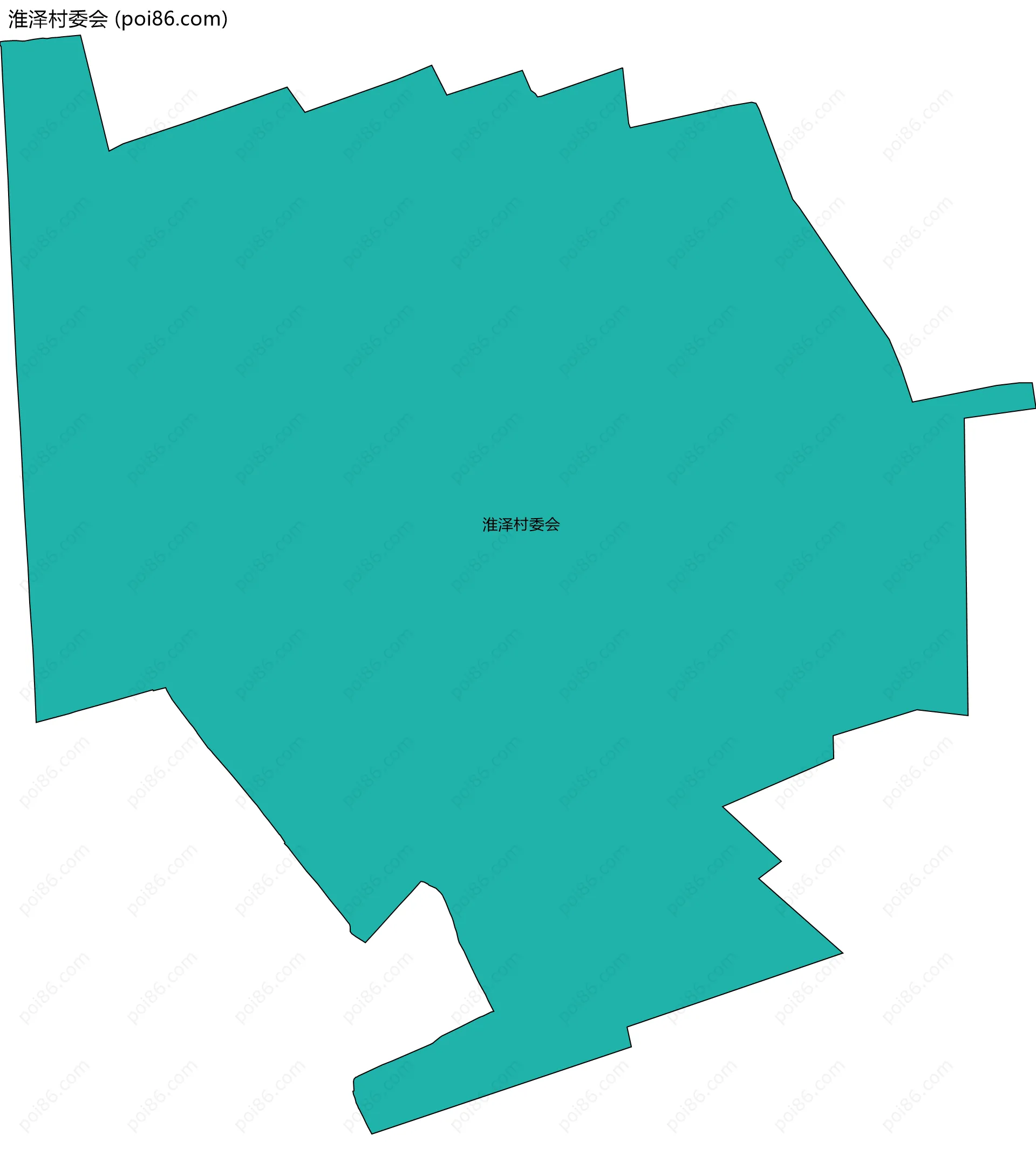 淮泽村委会边界地图