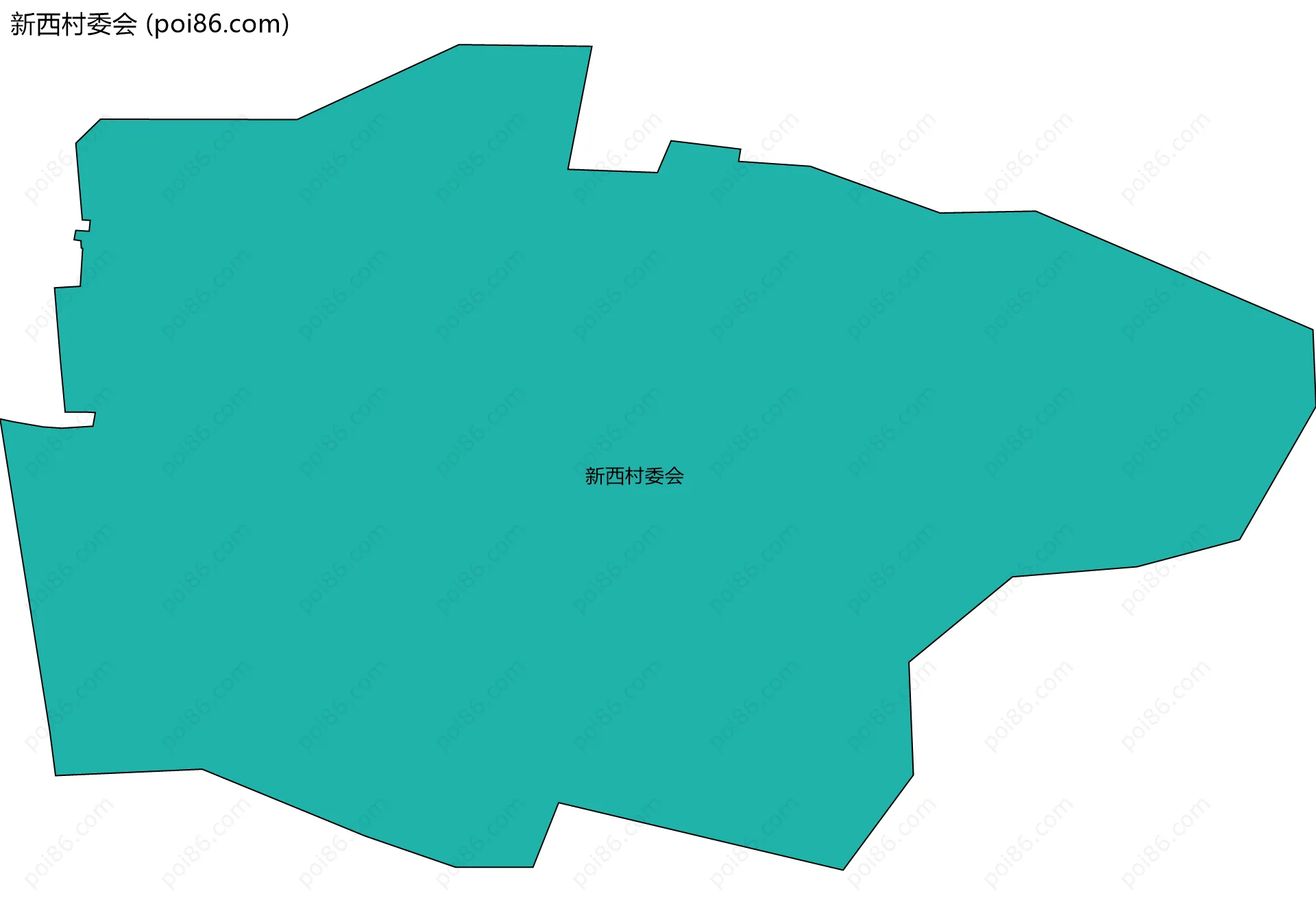 新西村委会边界地图