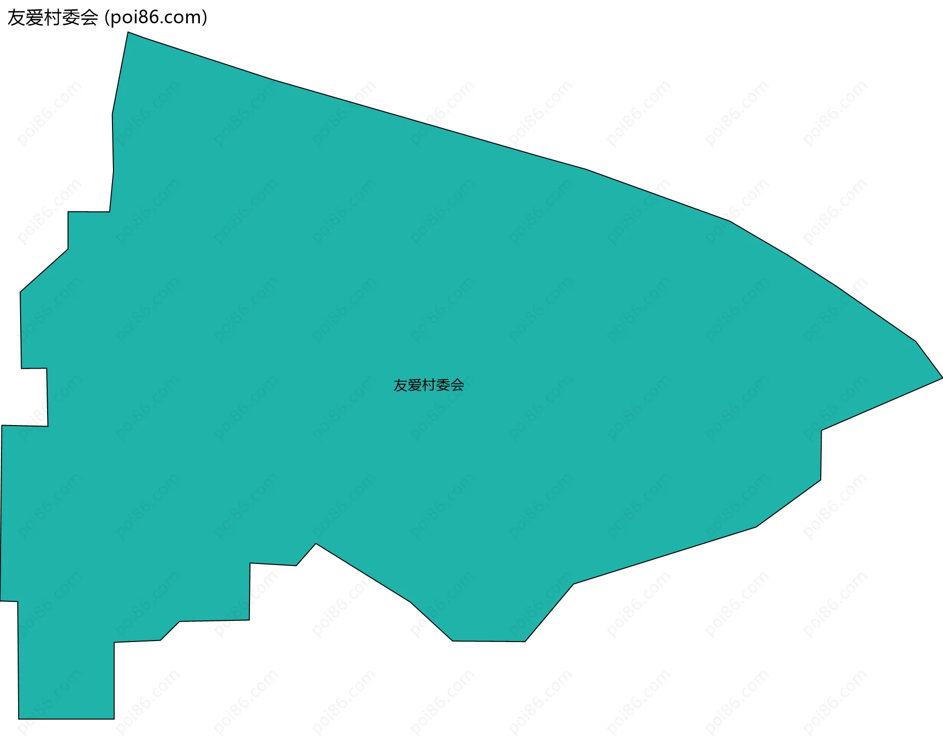 友爱村委会边界地图