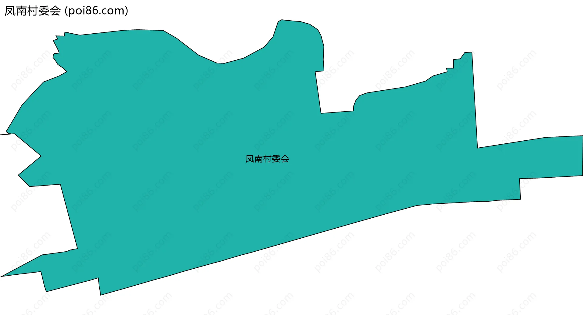 凤南村委会边界地图