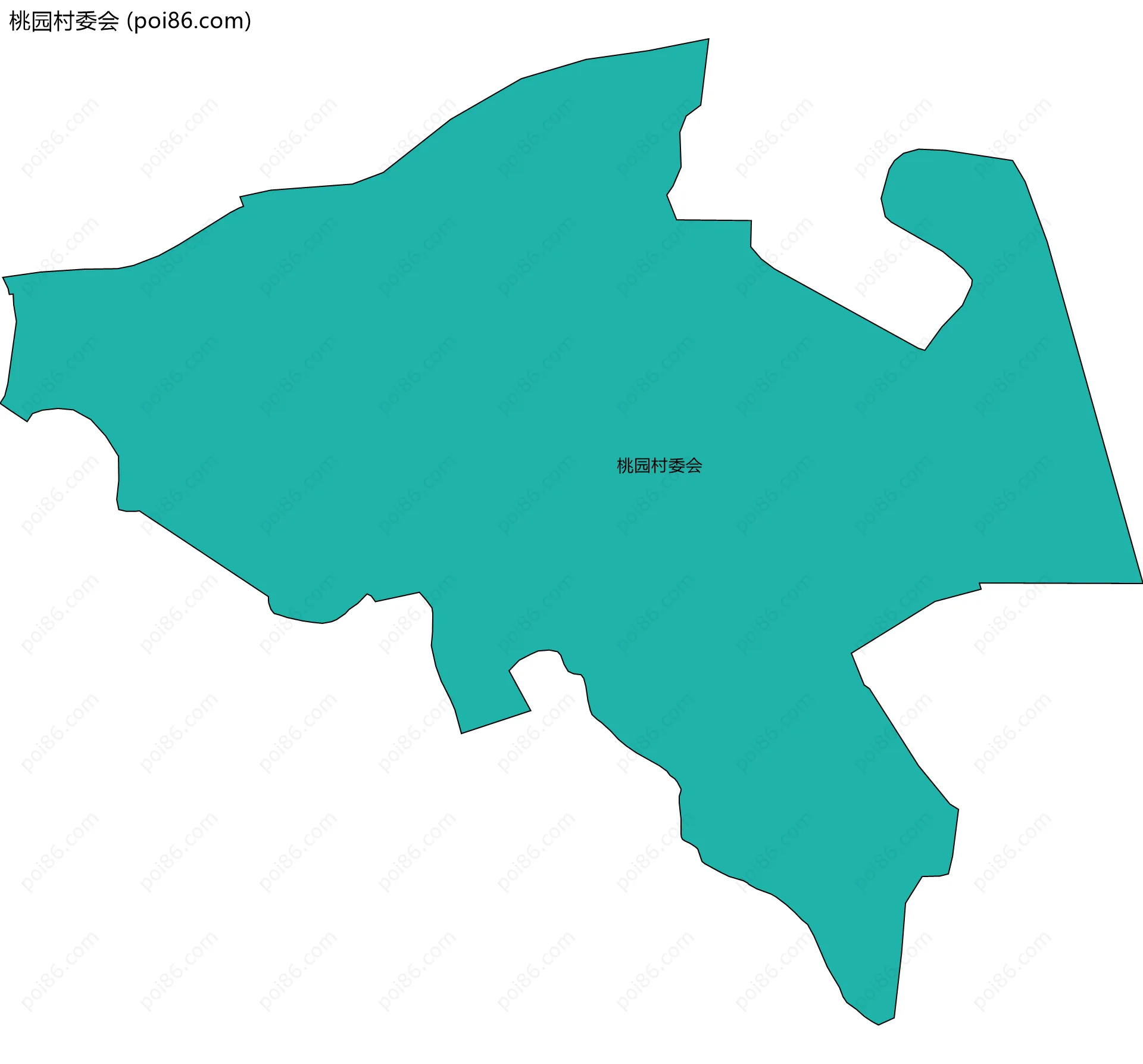 桃园村委会边界地图