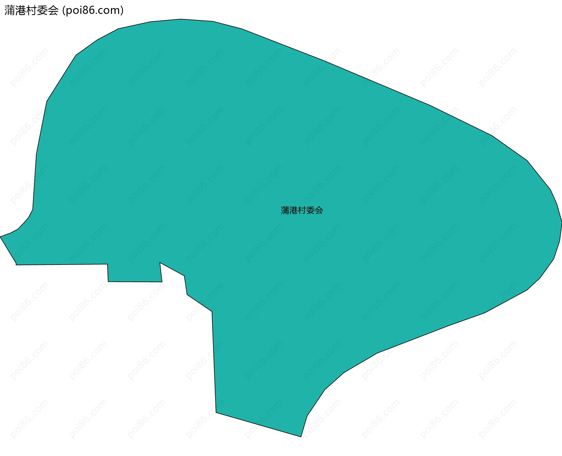 蒲港村委会边界地图