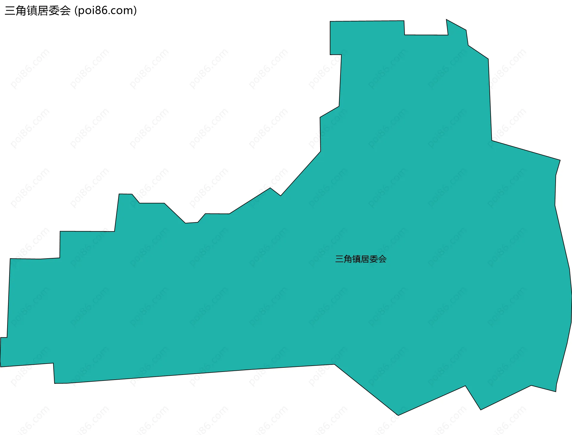 三角镇居委会边界地图