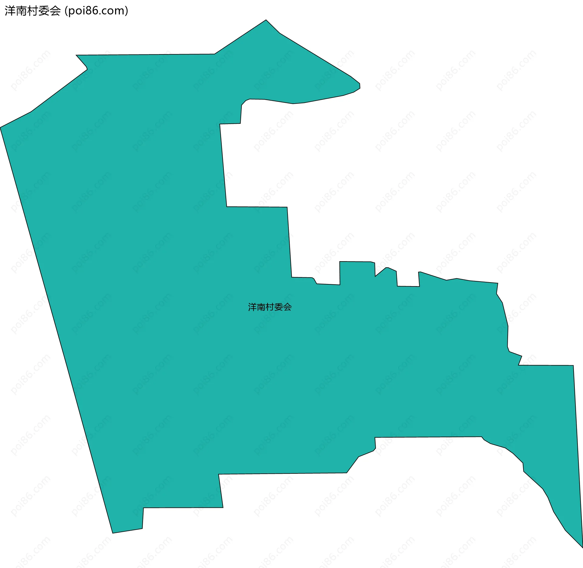 洋南村委会边界地图