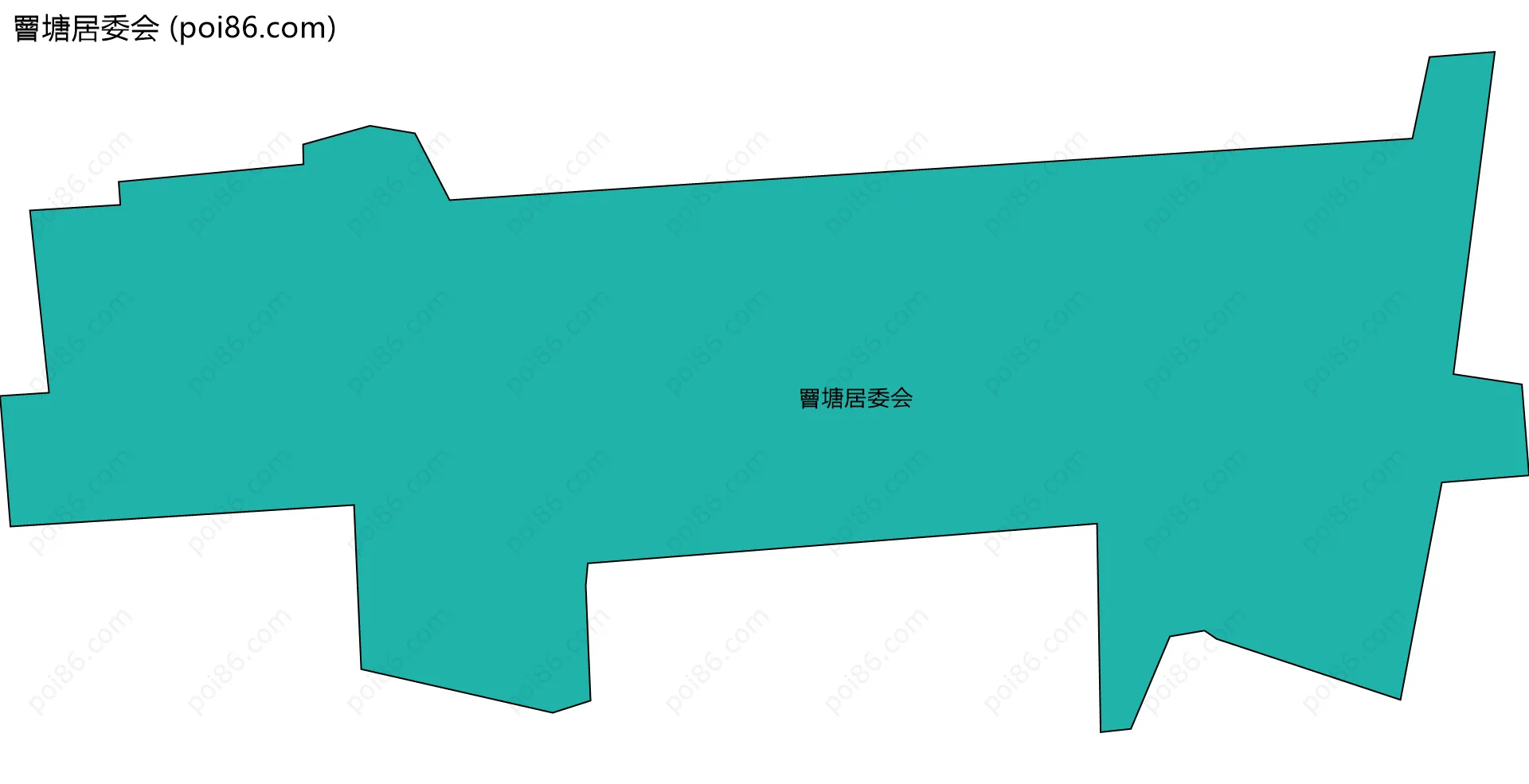 罾塘居委会边界地图