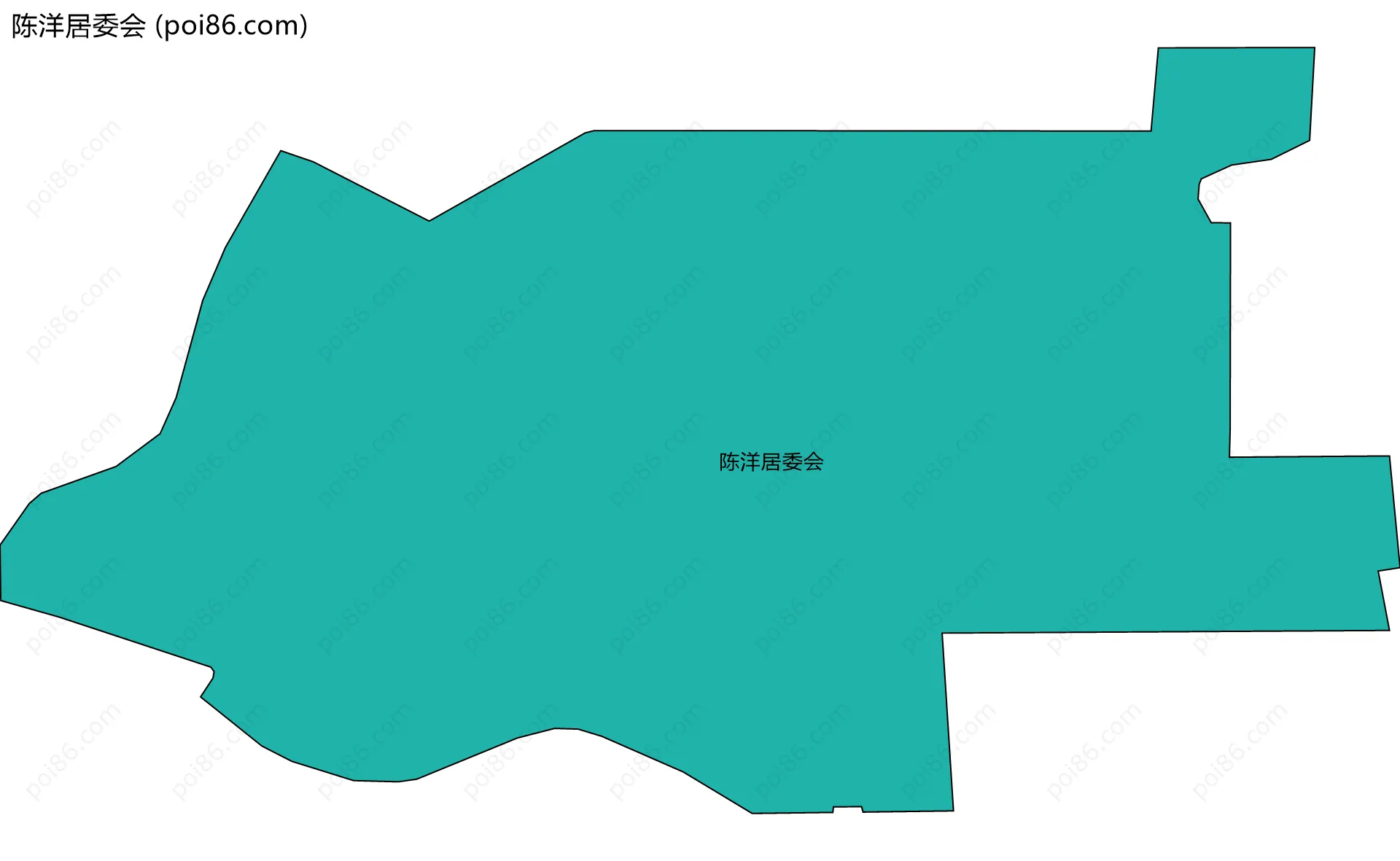陈洋居委会边界地图