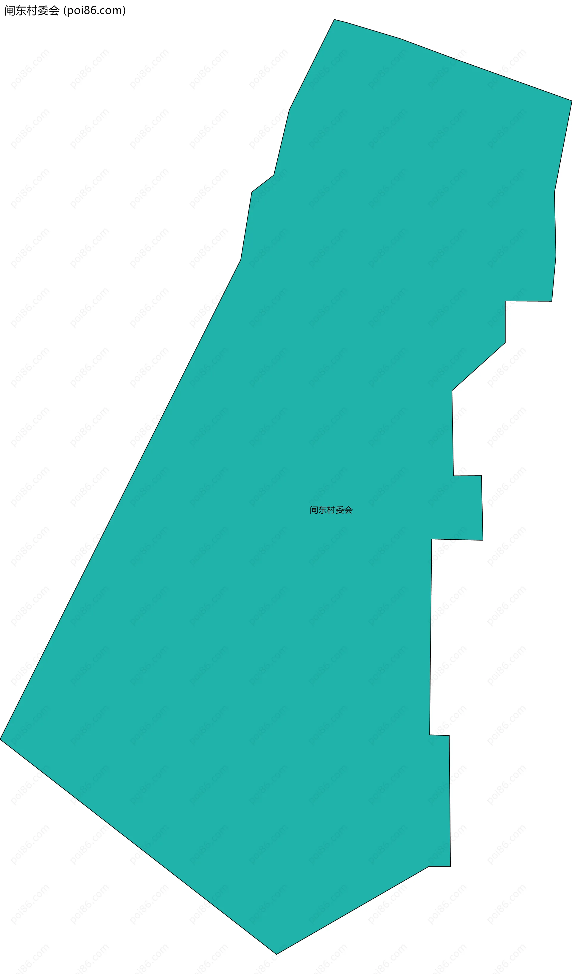 闸东村委会边界地图