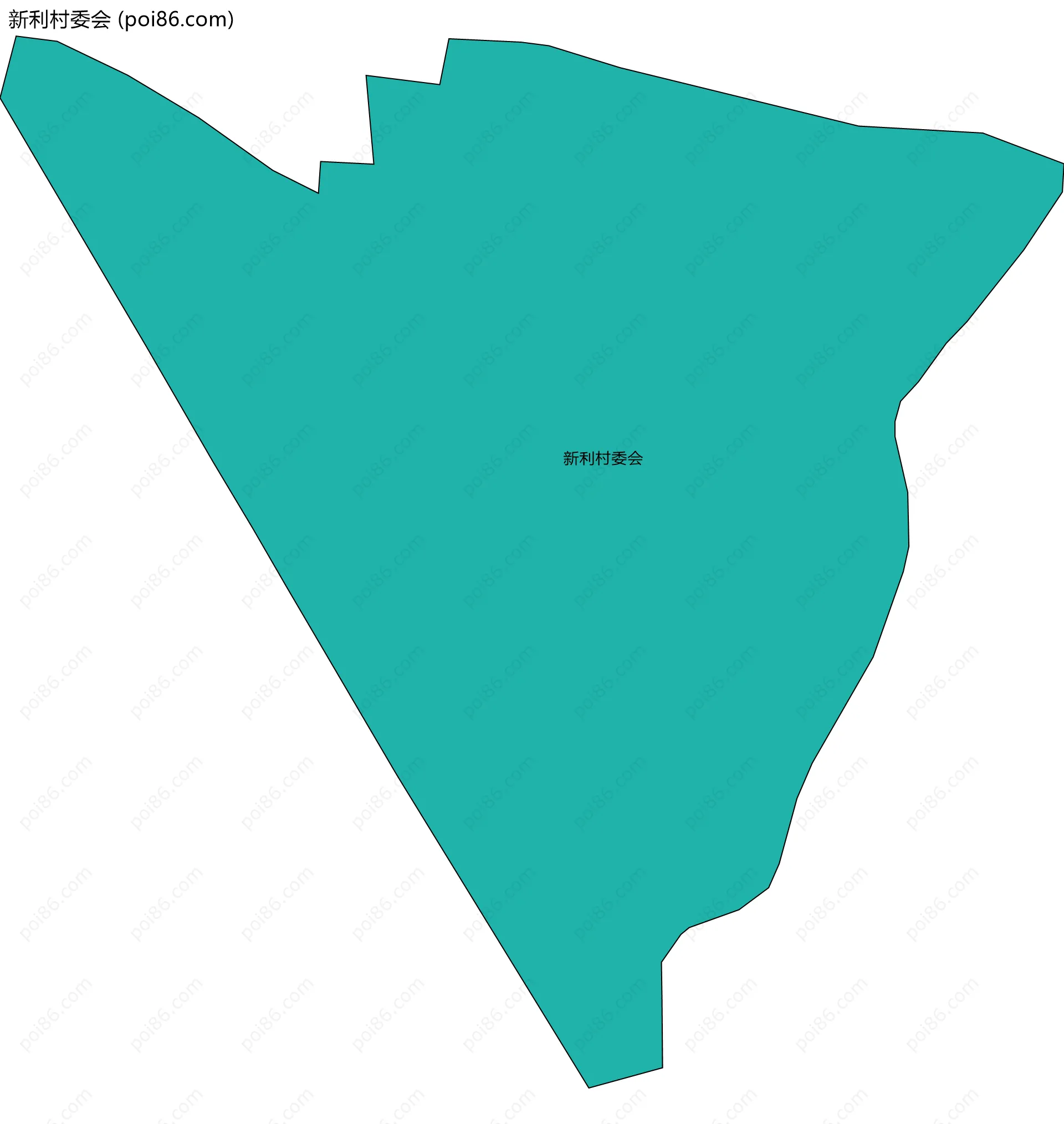 新利村委会边界地图