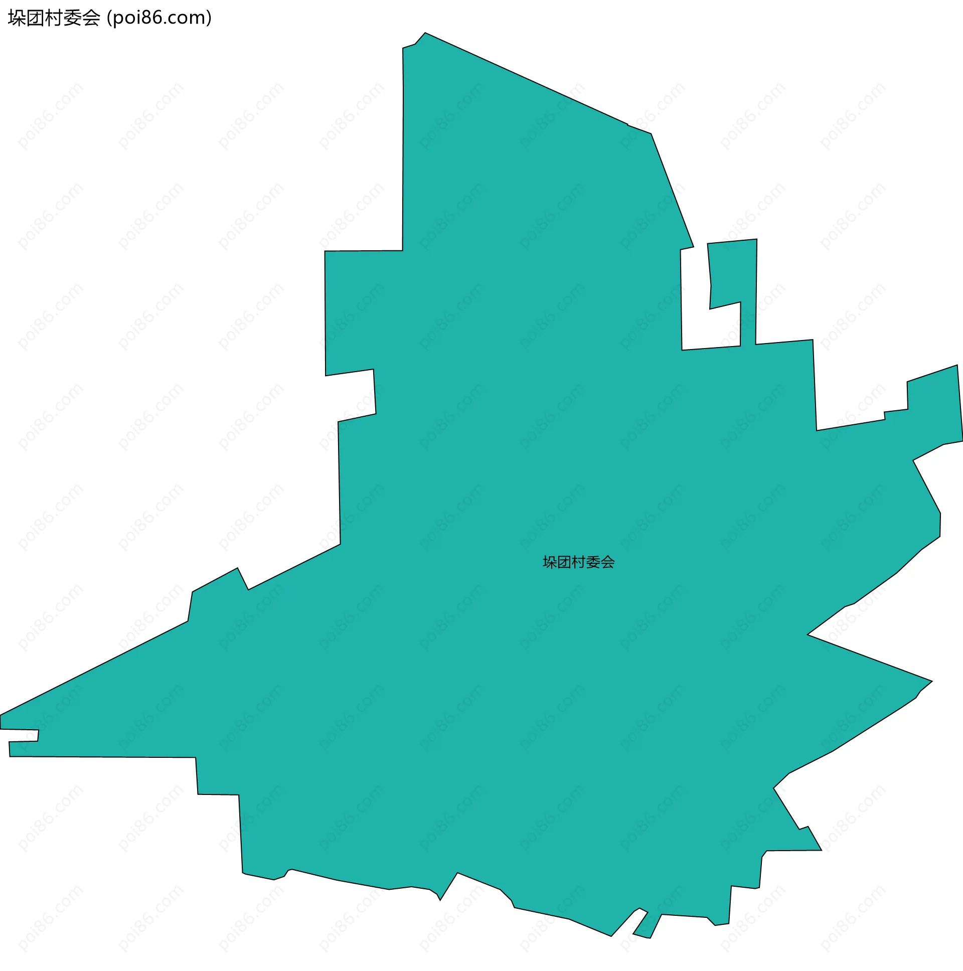 垛团村委会边界地图