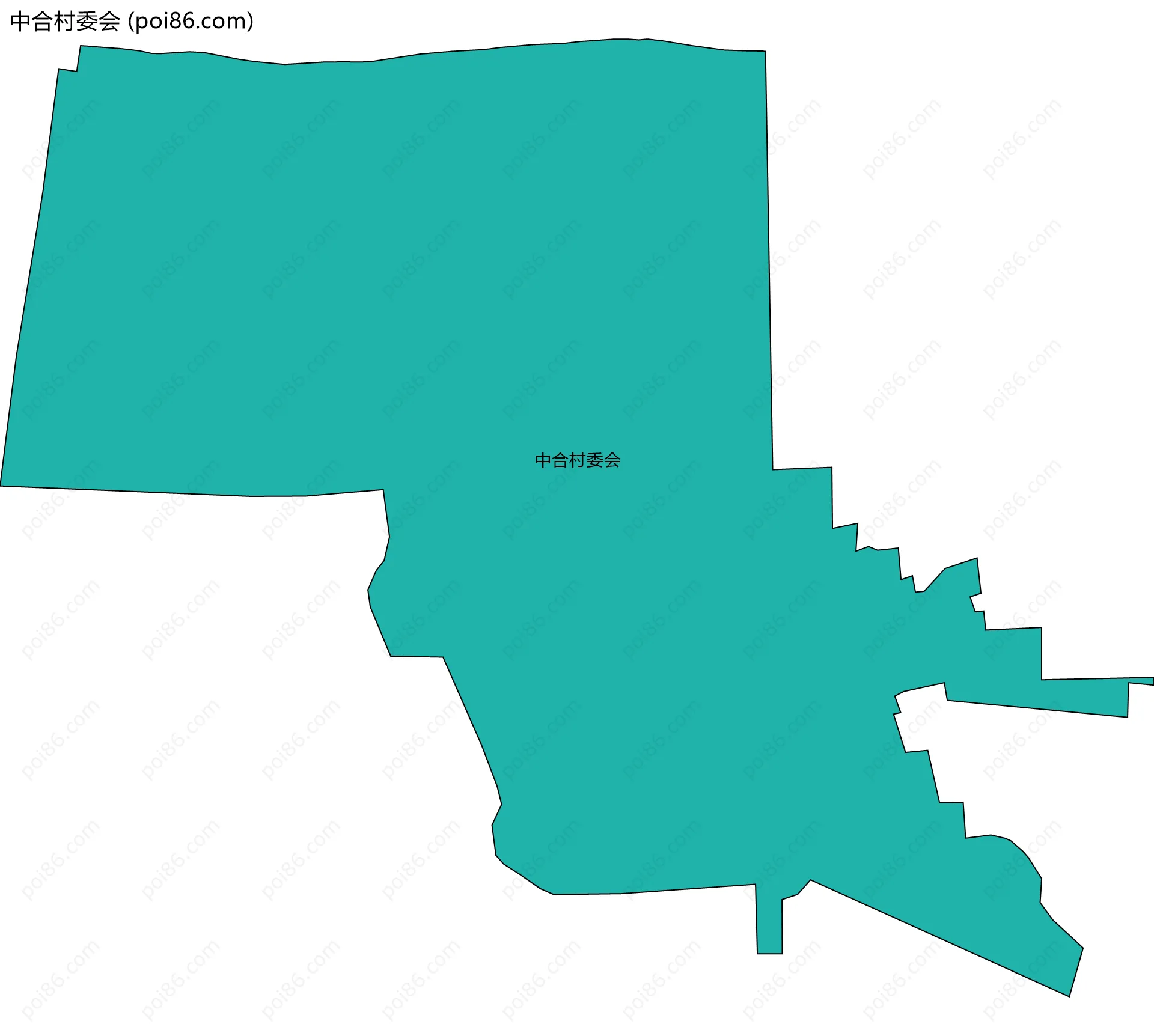 中合村委会边界地图