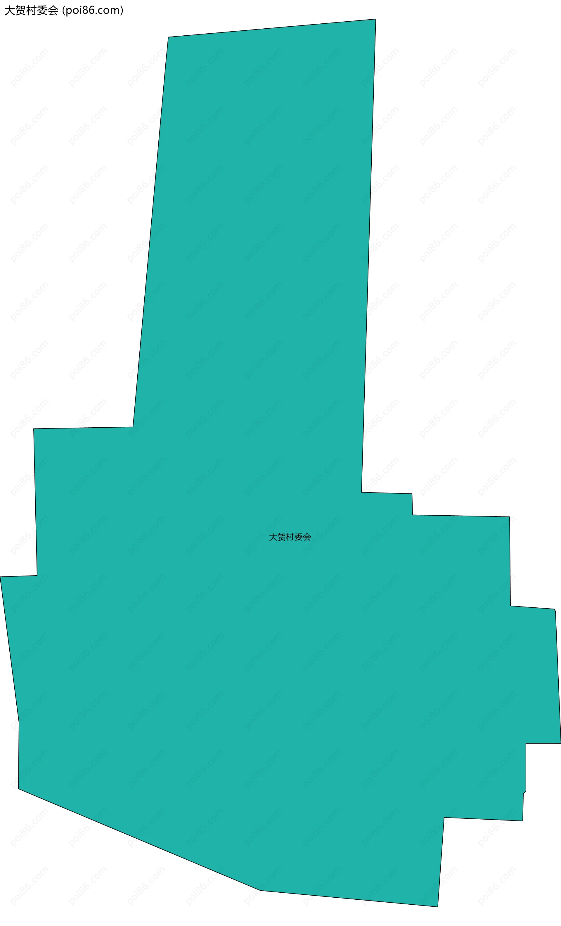 大贺村委会边界地图