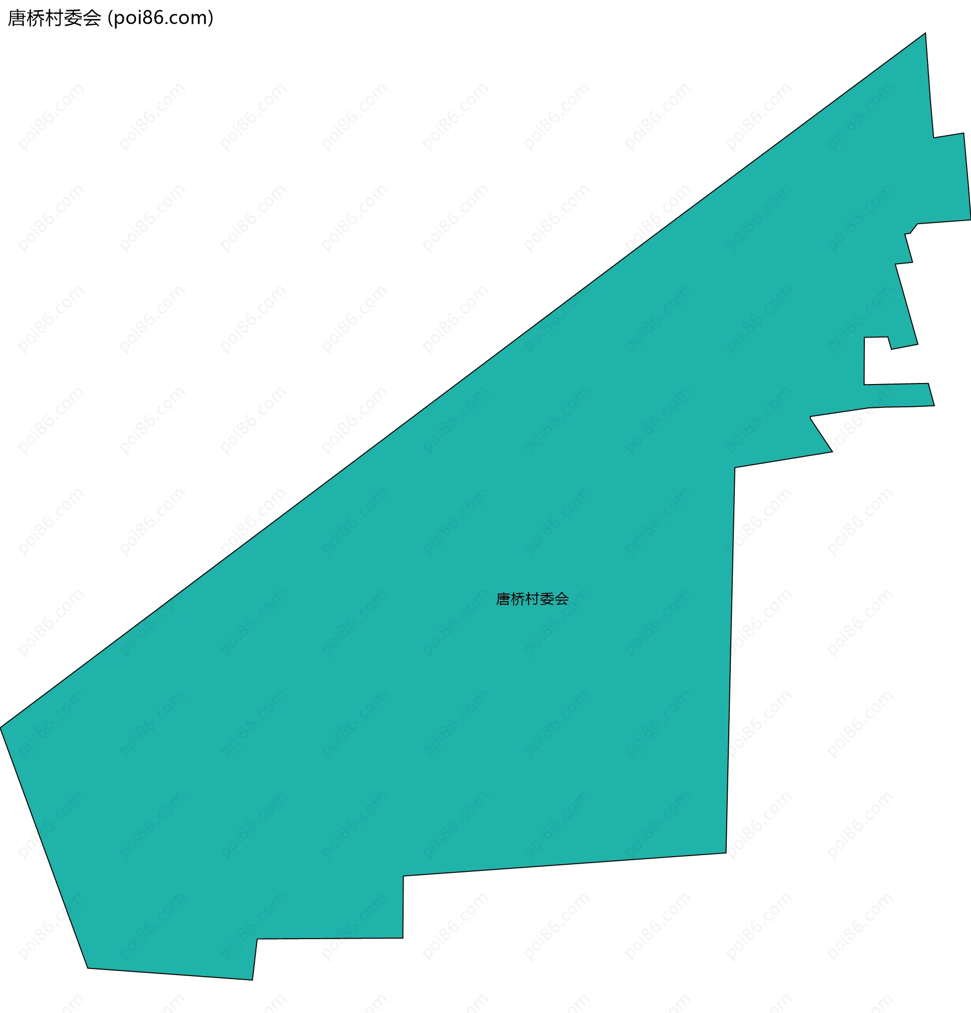 唐桥村委会边界地图