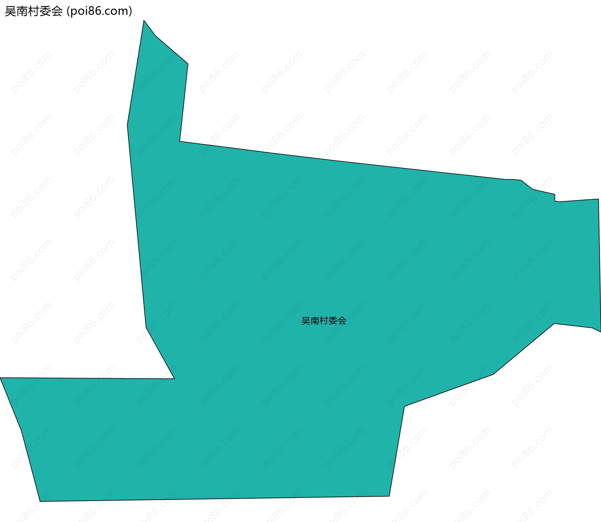 吴南村委会边界地图