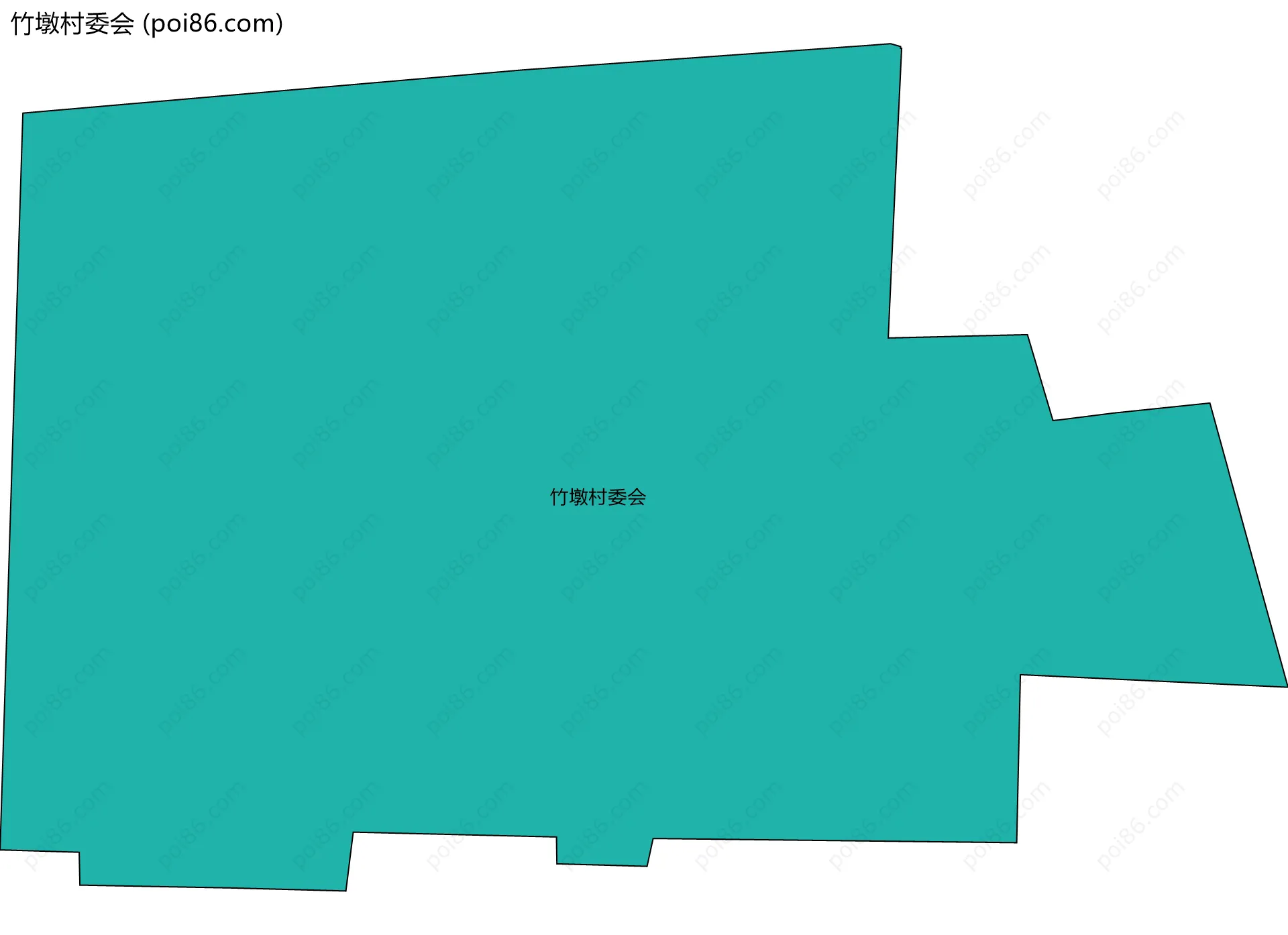 竹墩村委会边界地图