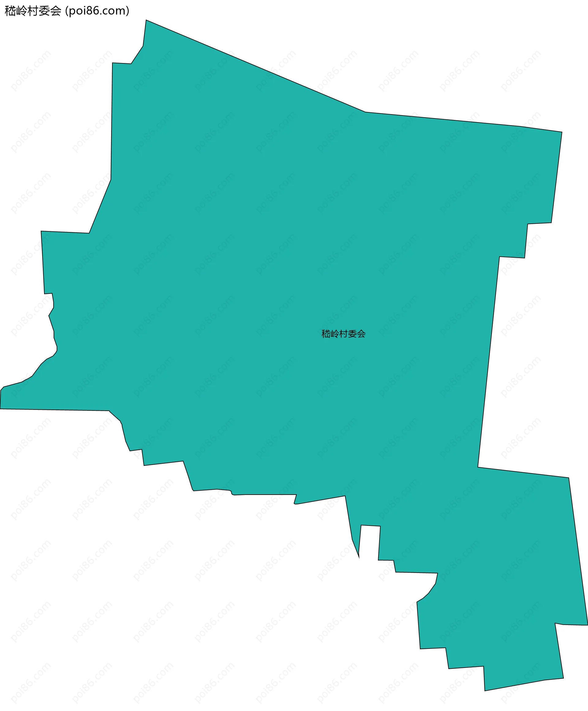 嵇岭村委会边界地图