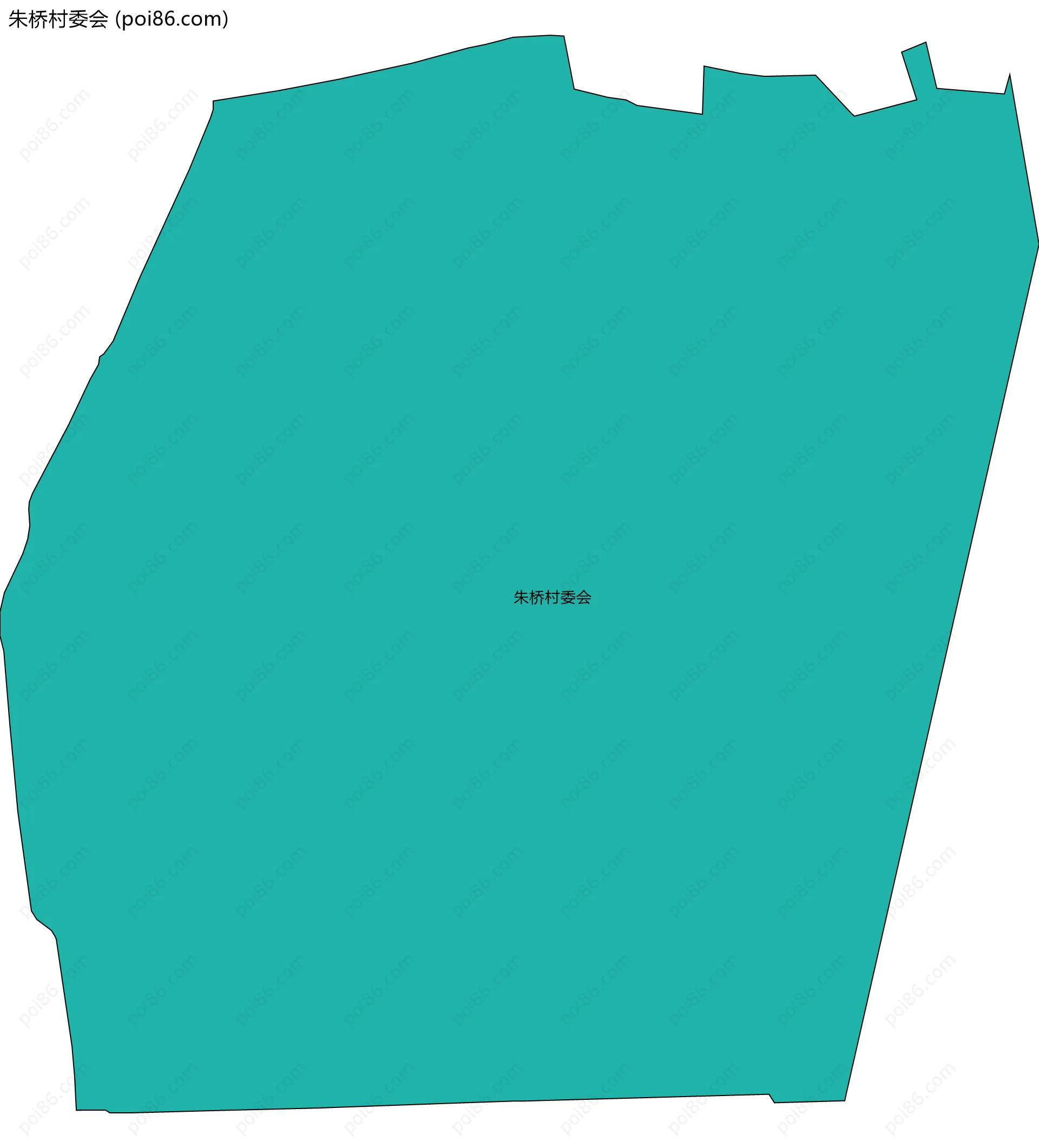 朱桥村委会边界地图