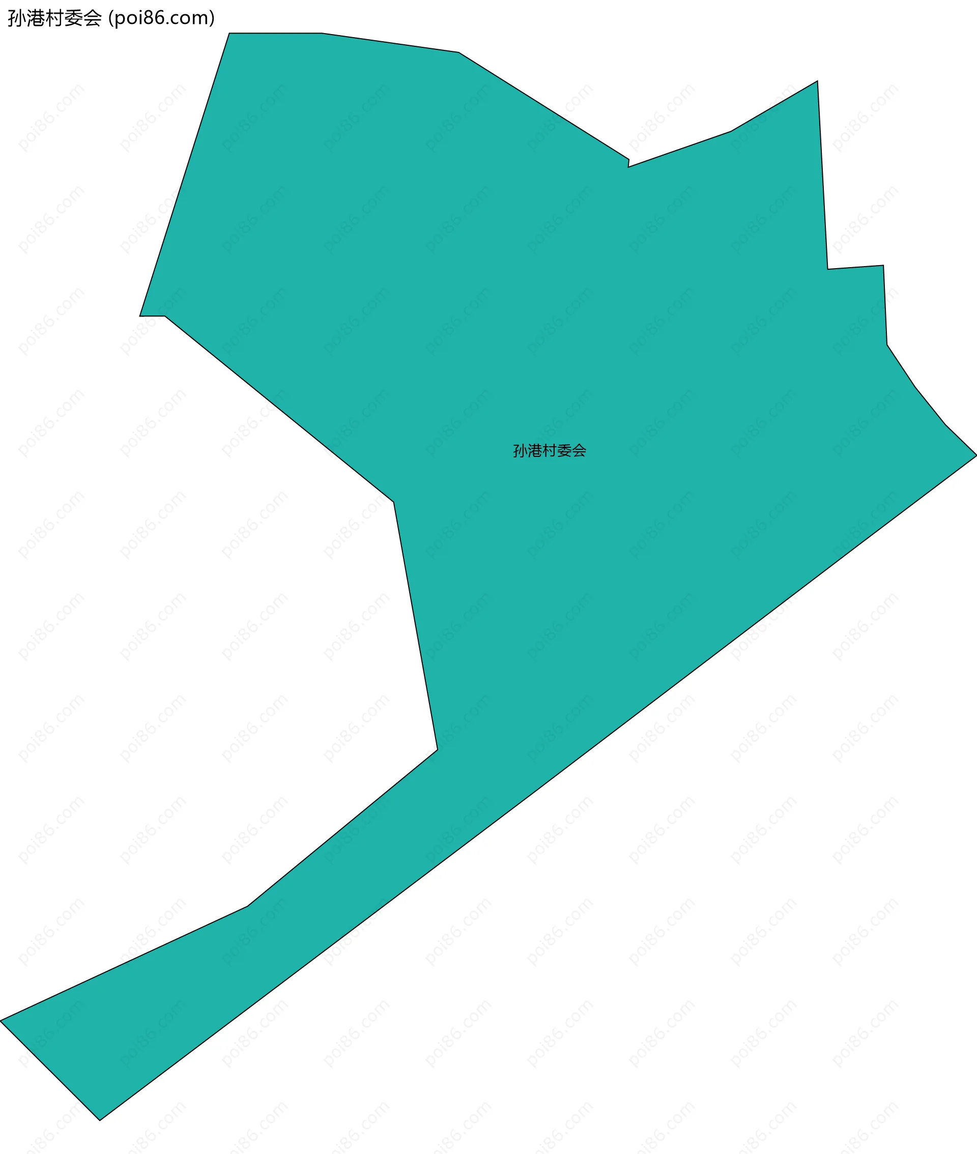 孙港村委会边界地图