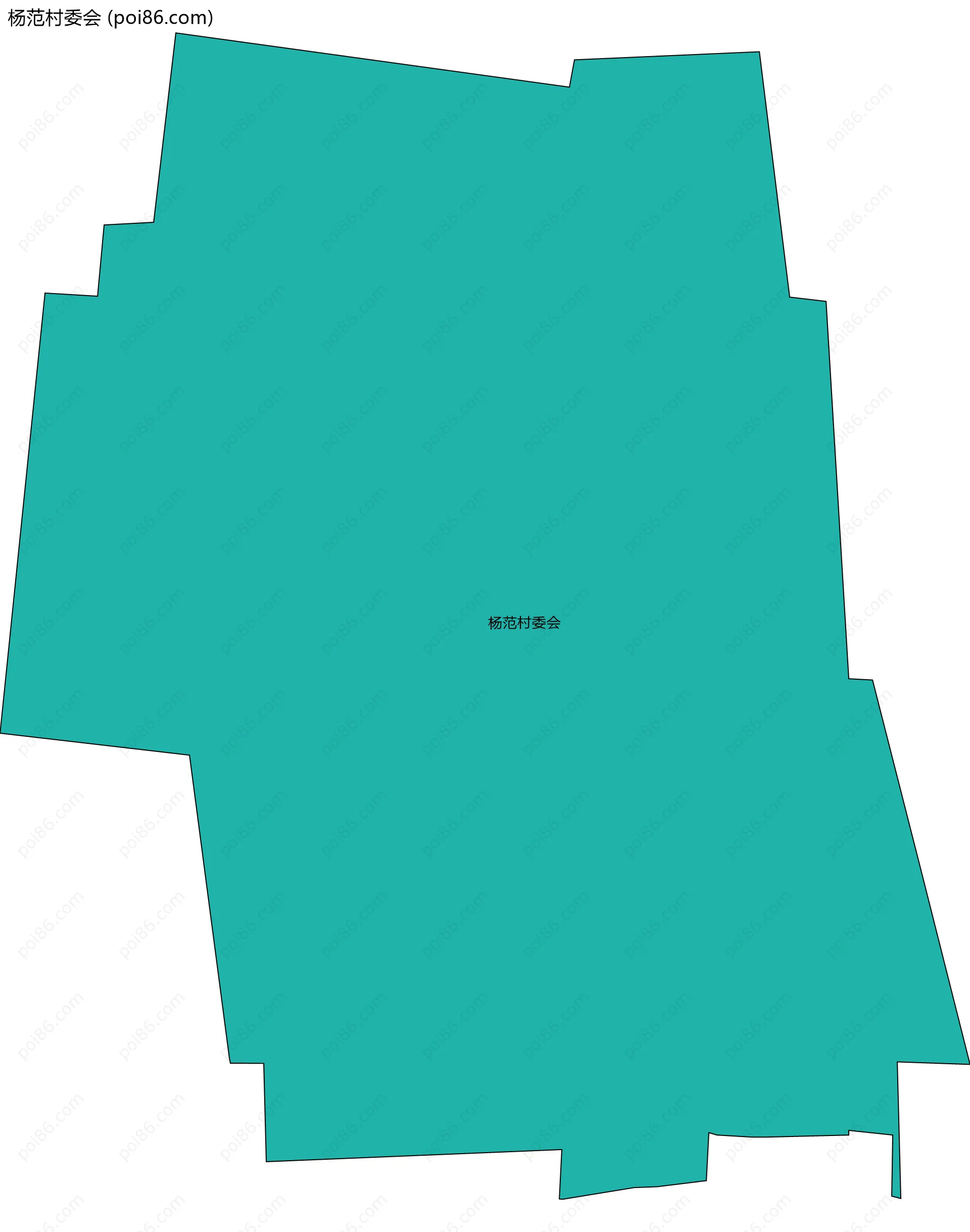 杨范村委会边界地图