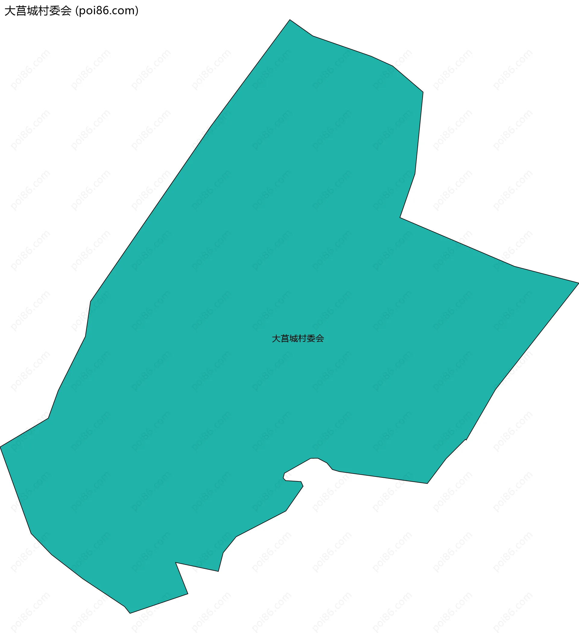 大莒城村委会边界地图