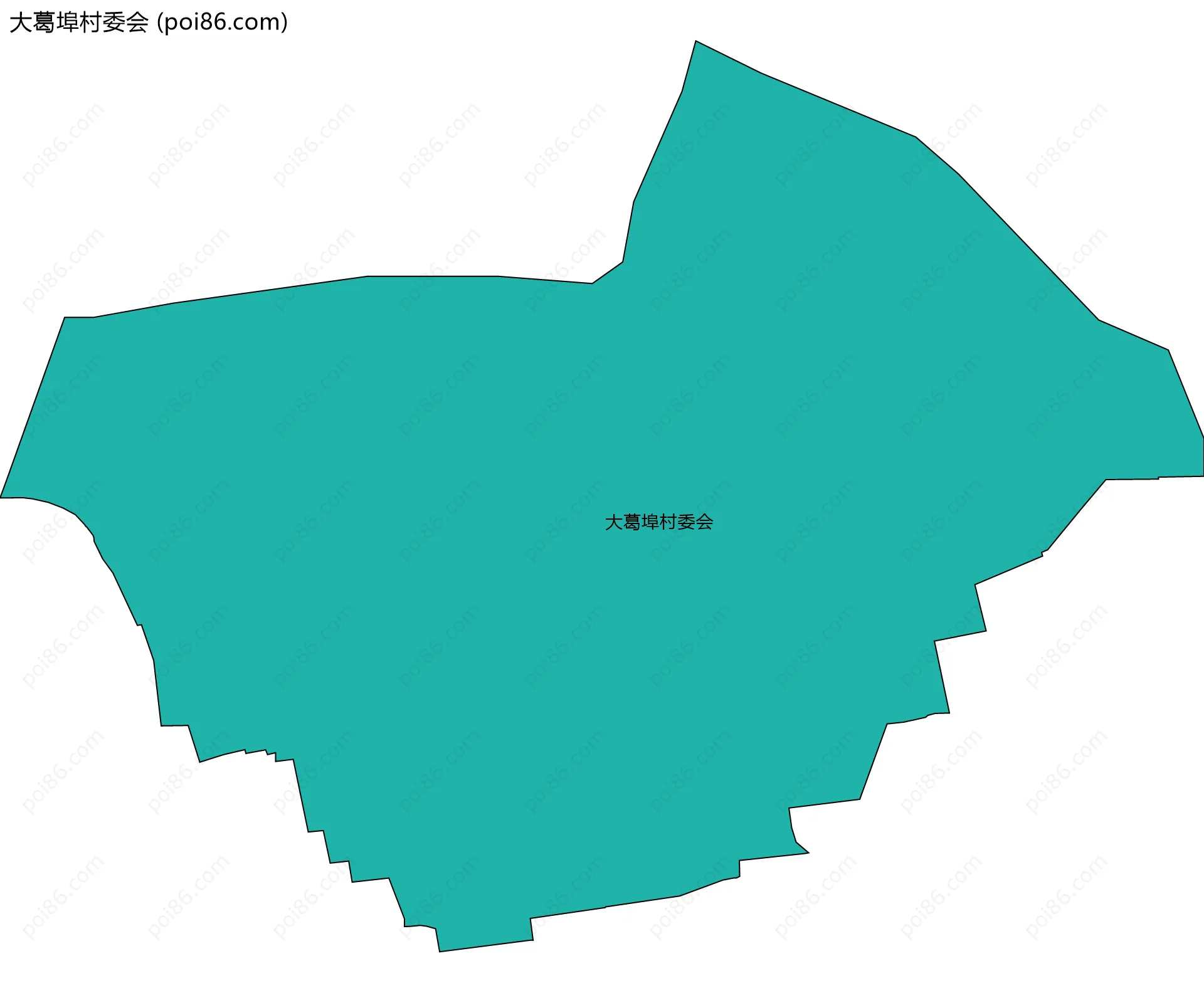 大葛埠村委会边界地图