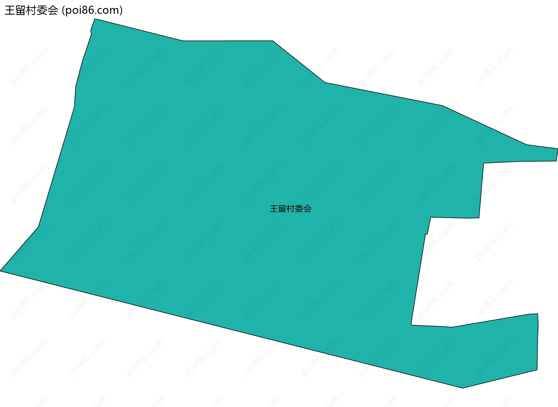 王留村委会边界地图