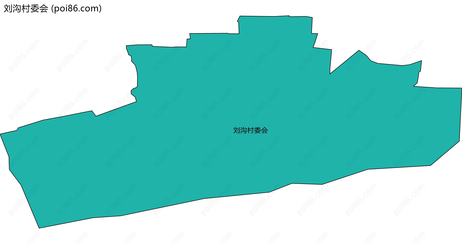 刘沟村委会边界地图