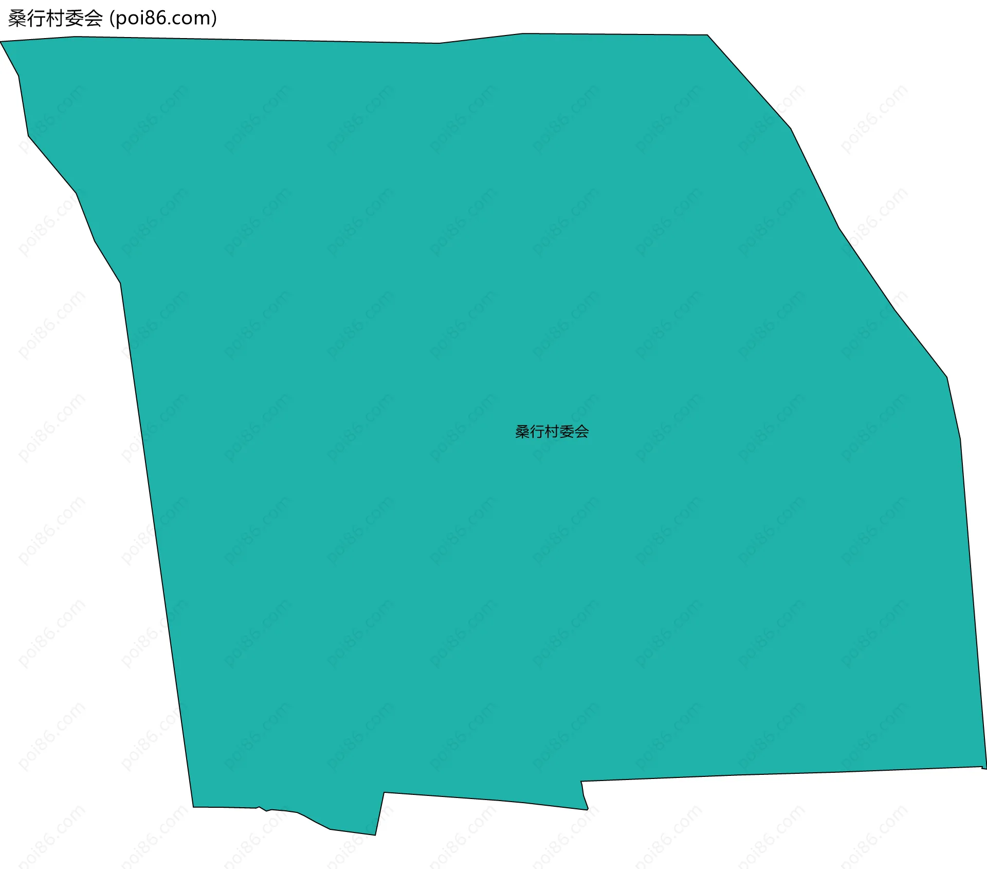 桑行村委会边界地图