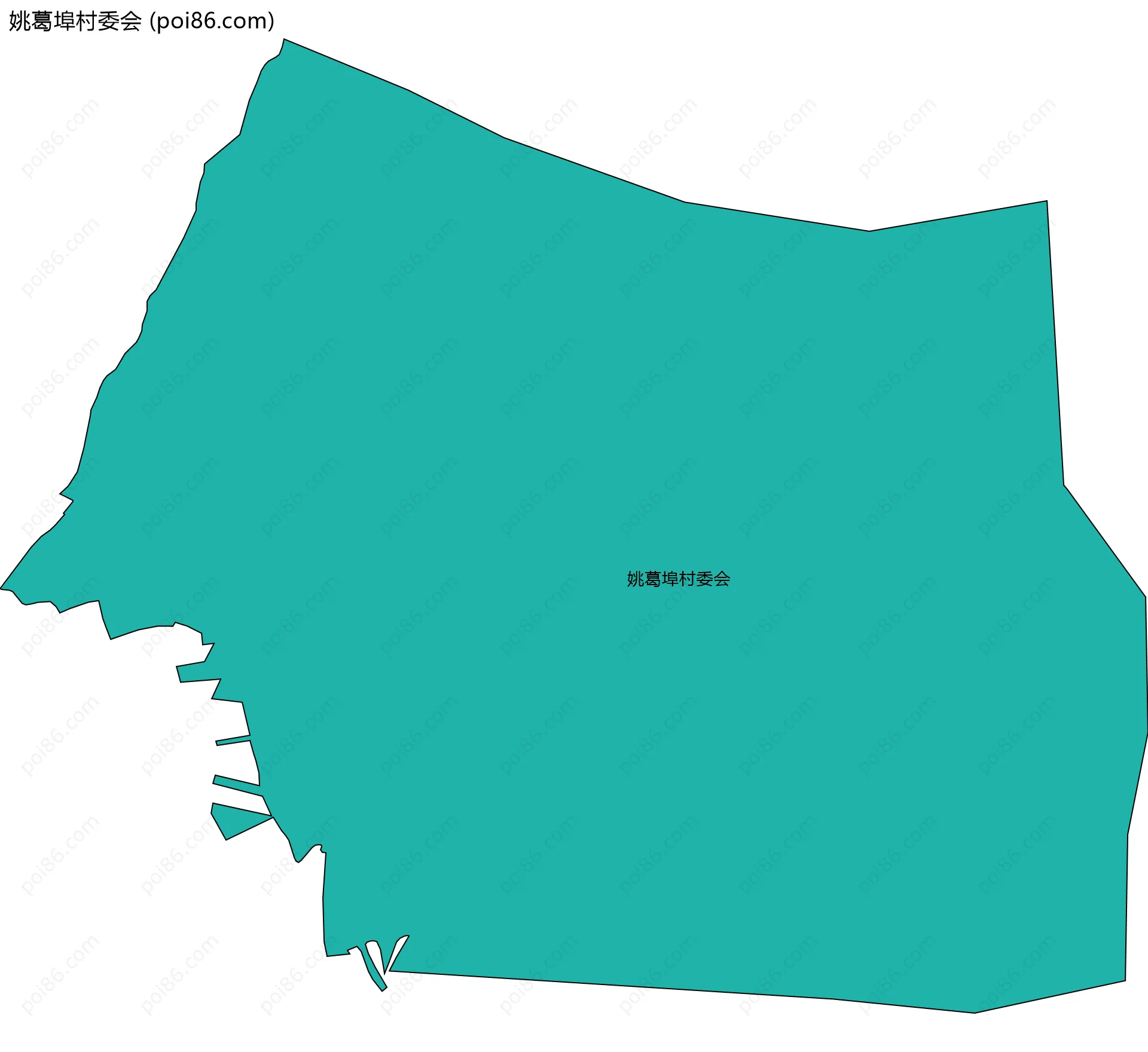 姚葛埠村委会边界地图