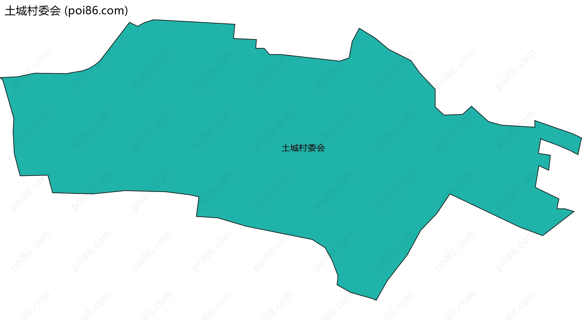 土城村委会边界地图