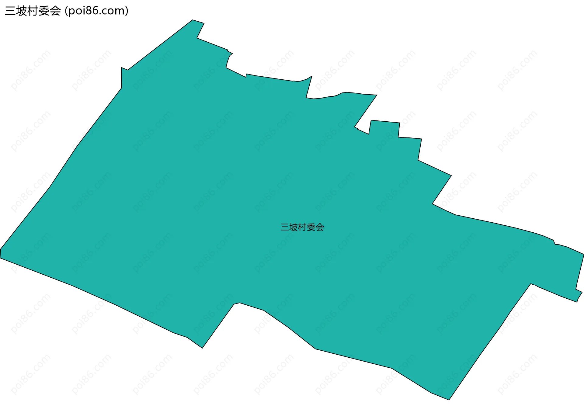 三坡村委会边界地图