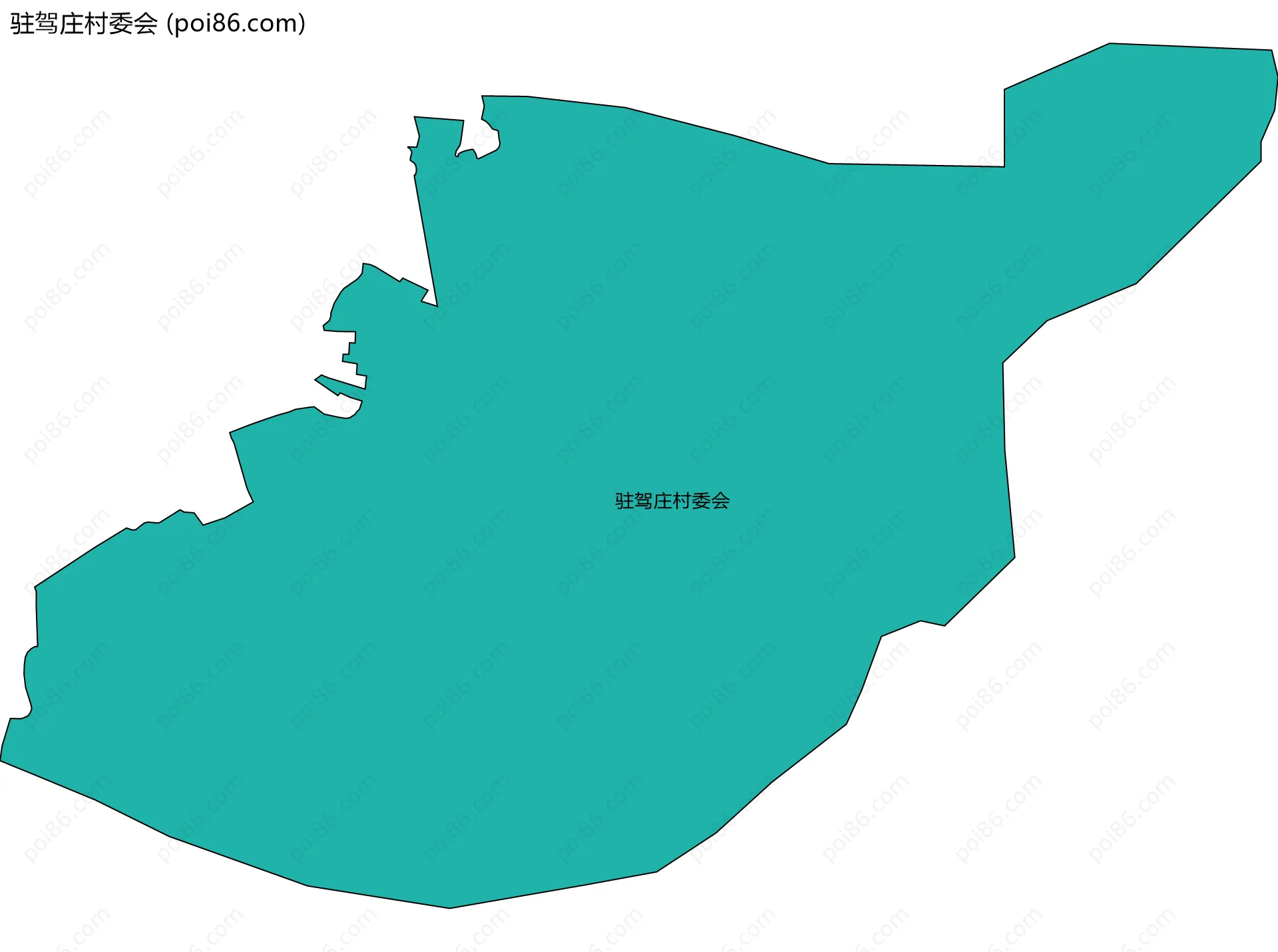 驻驾庄村委会边界地图