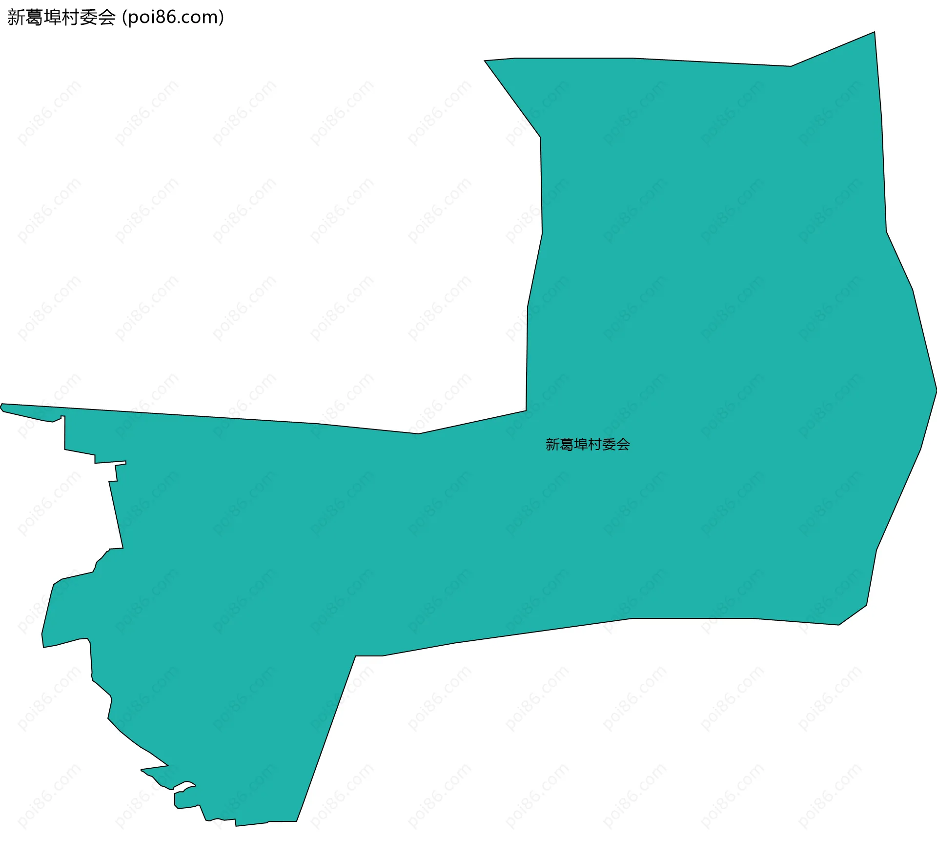 新葛埠村委会边界地图