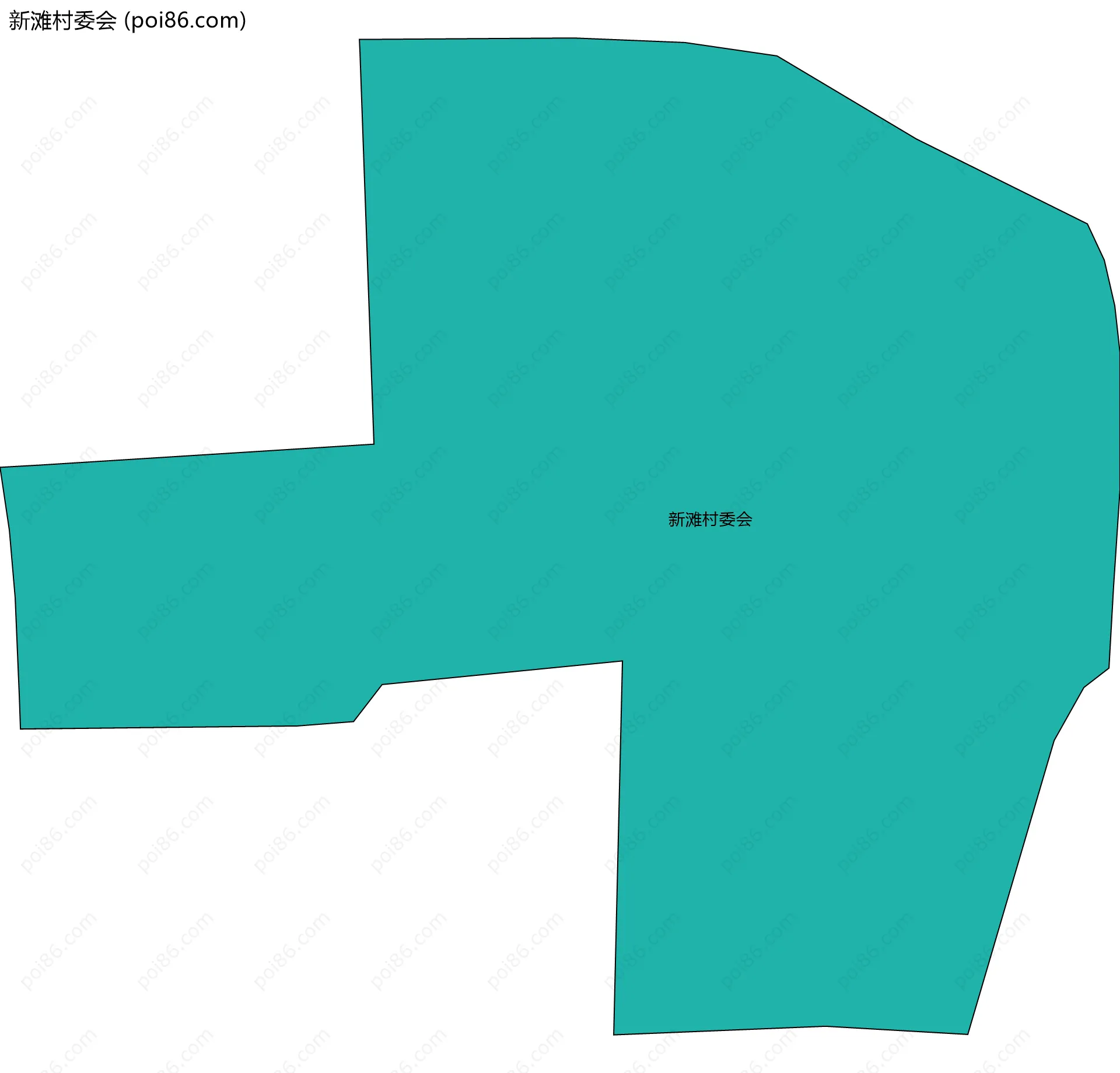 新滩村委会边界地图