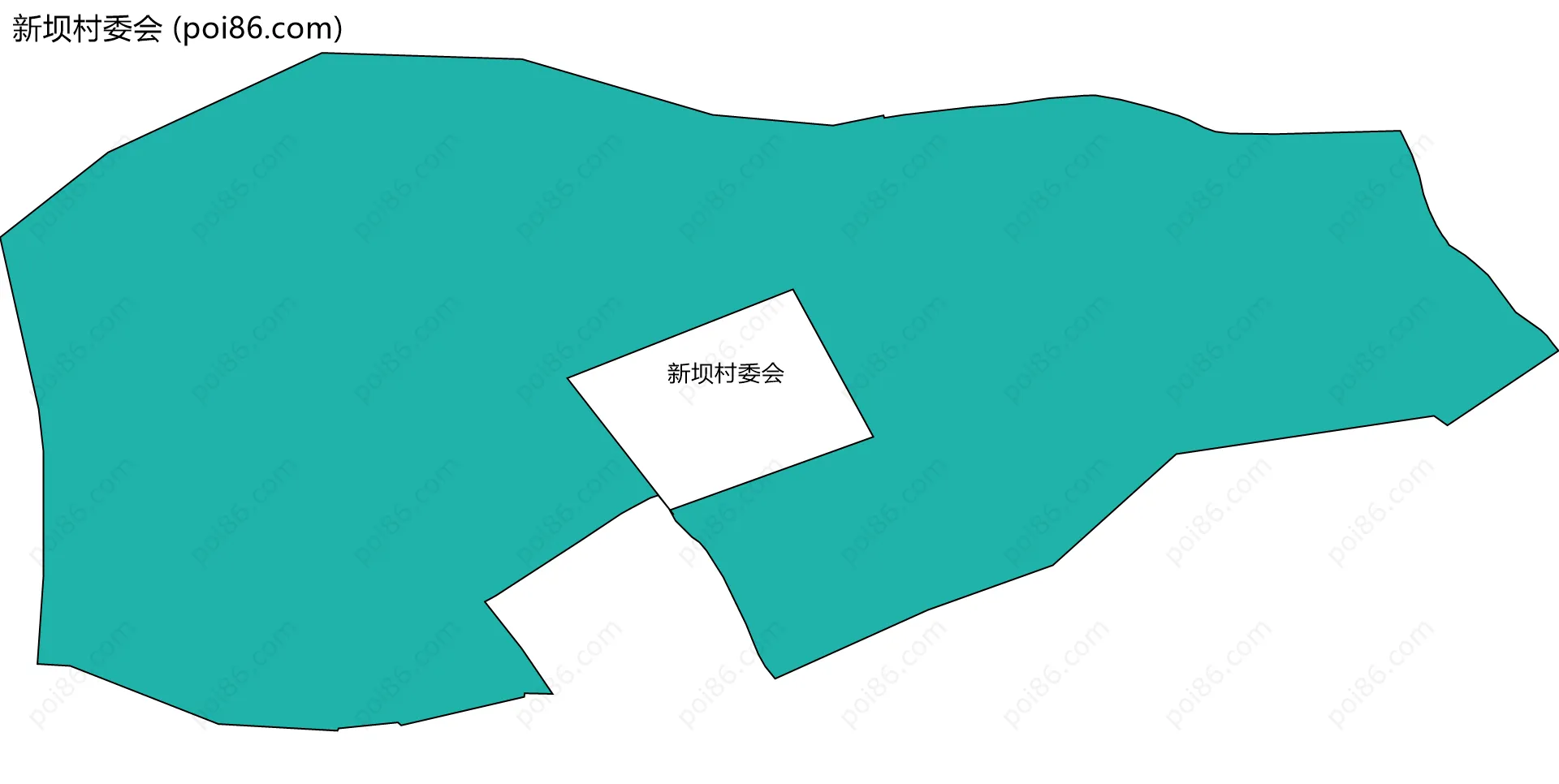 新坝村委会边界地图