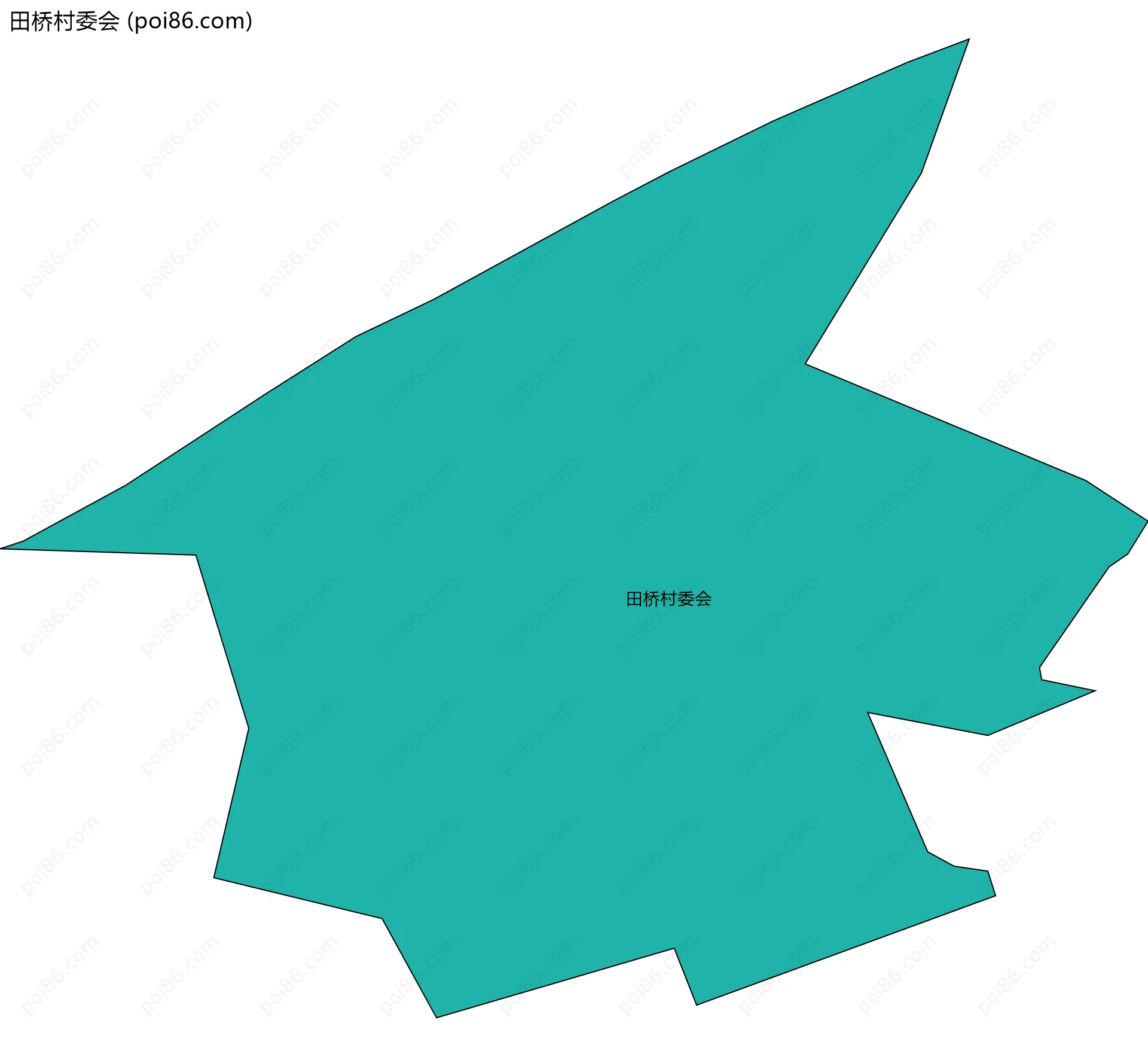 田桥村委会边界地图
