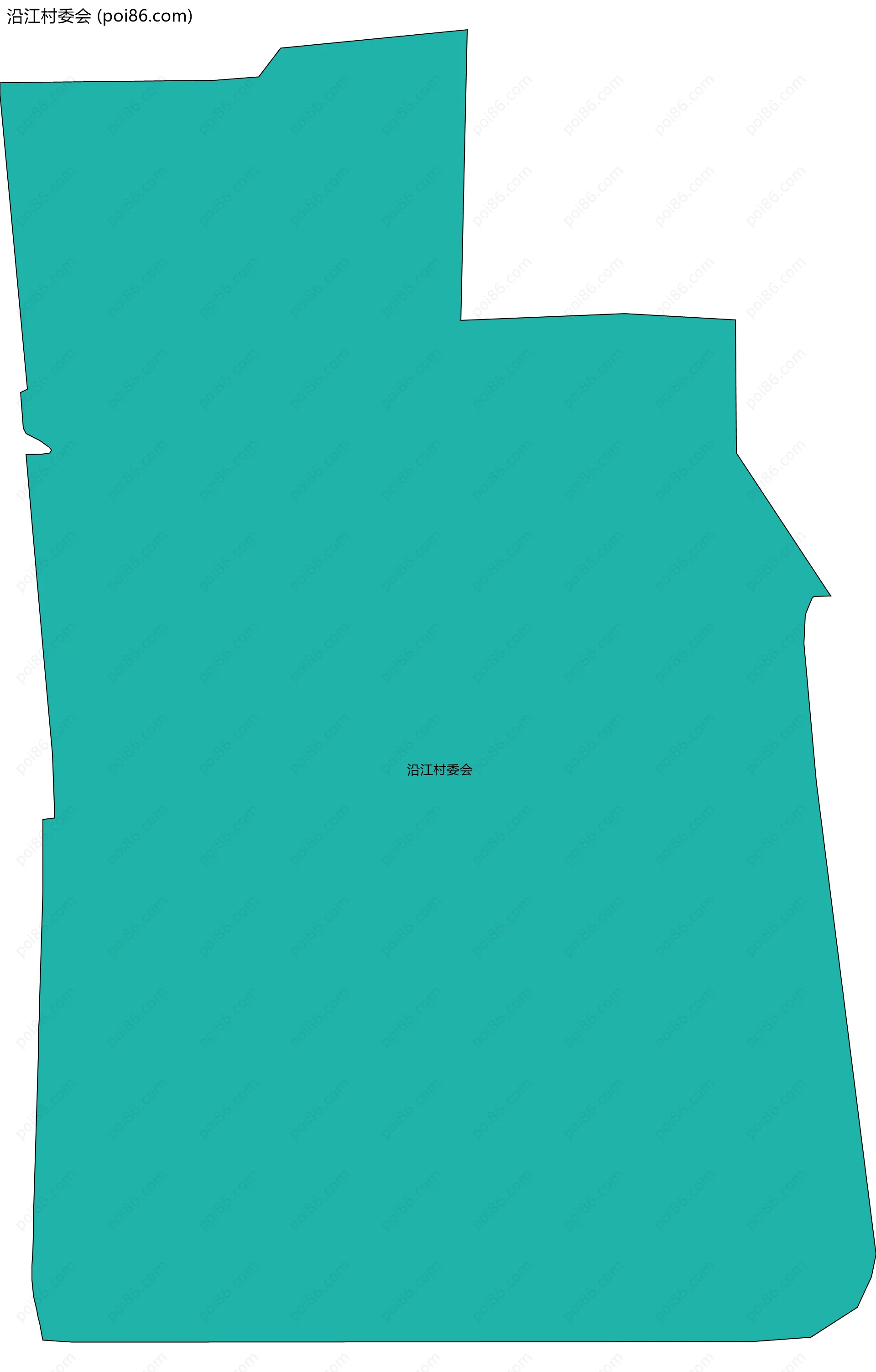 沿江村委会边界地图