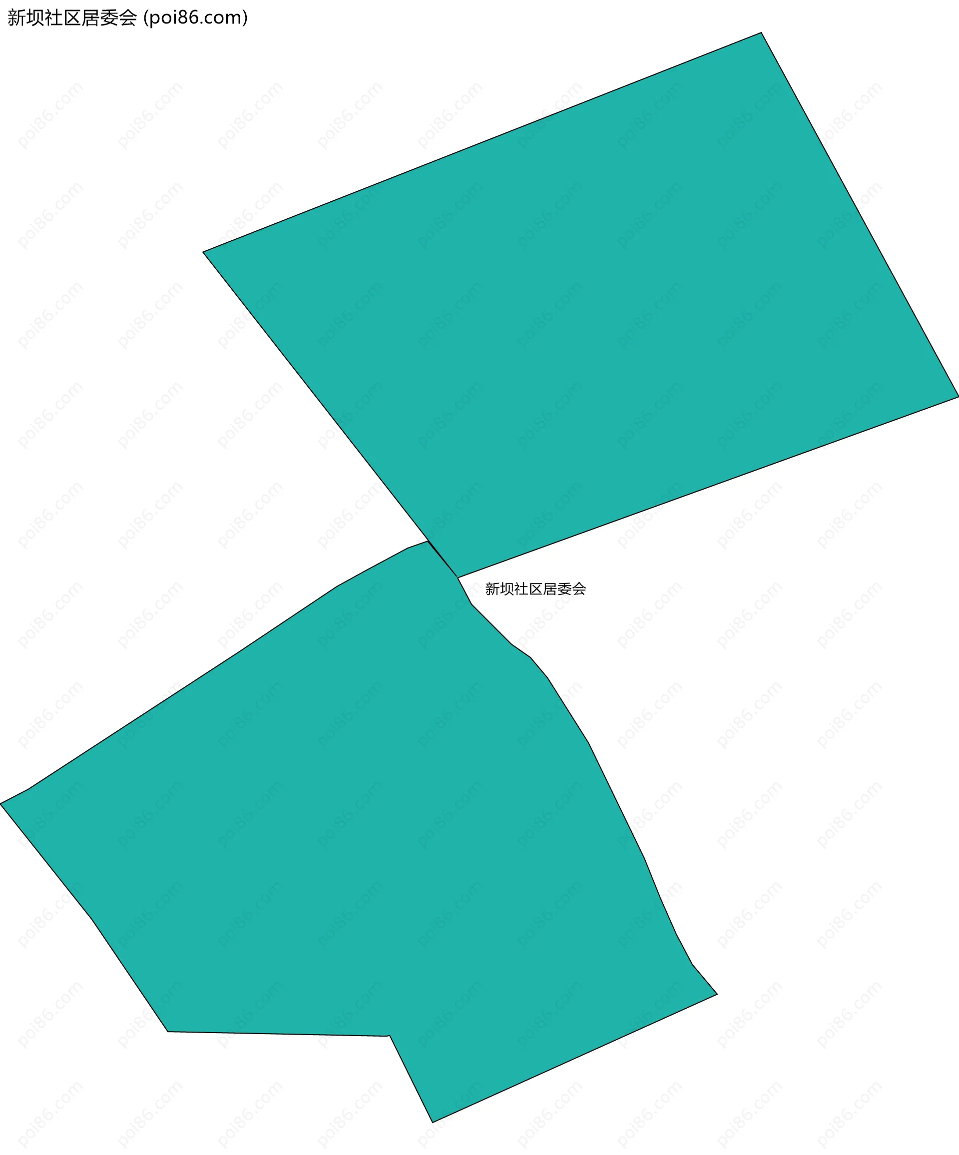 新坝社区居委会边界地图