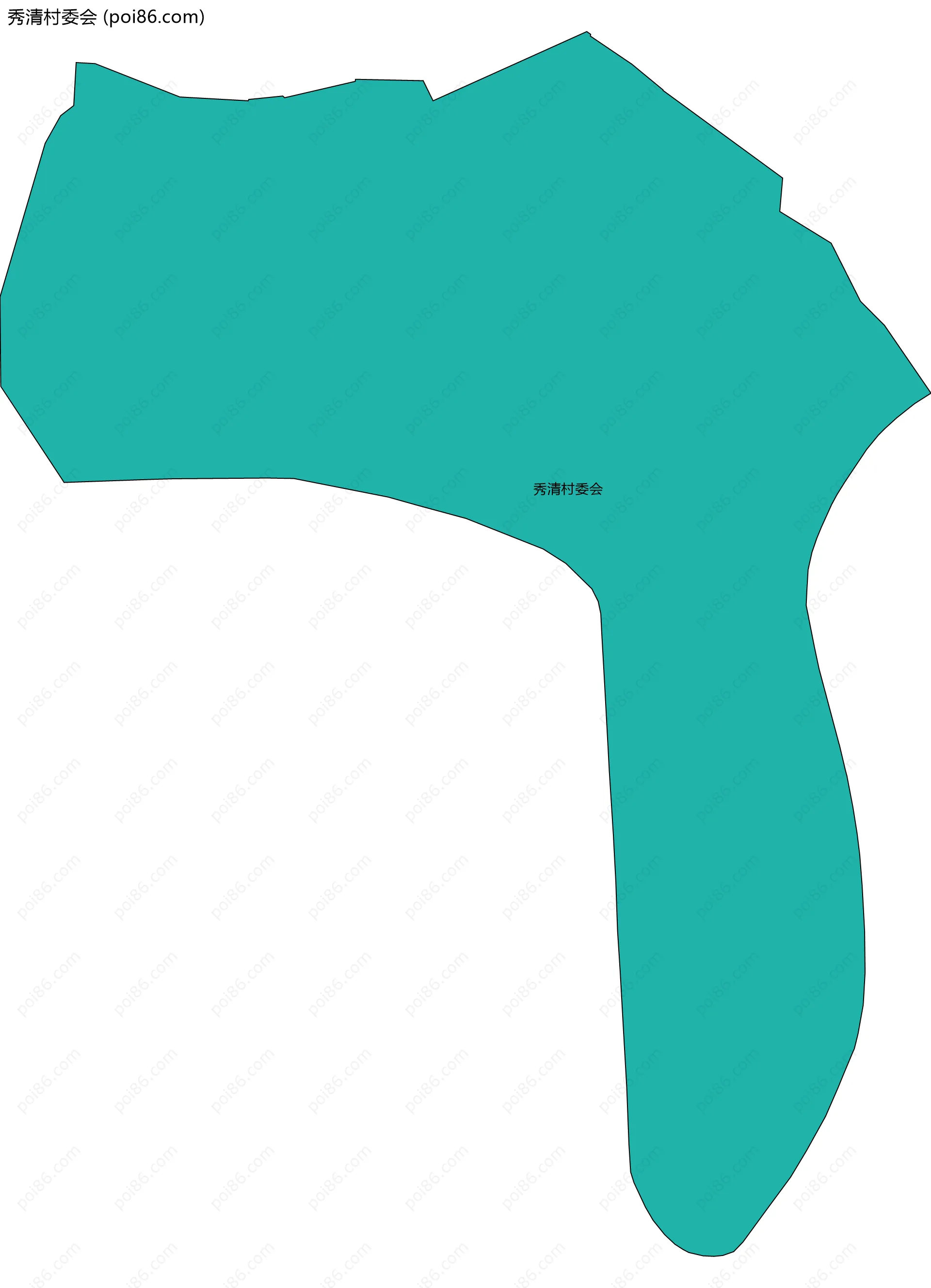 秀清村委会边界地图