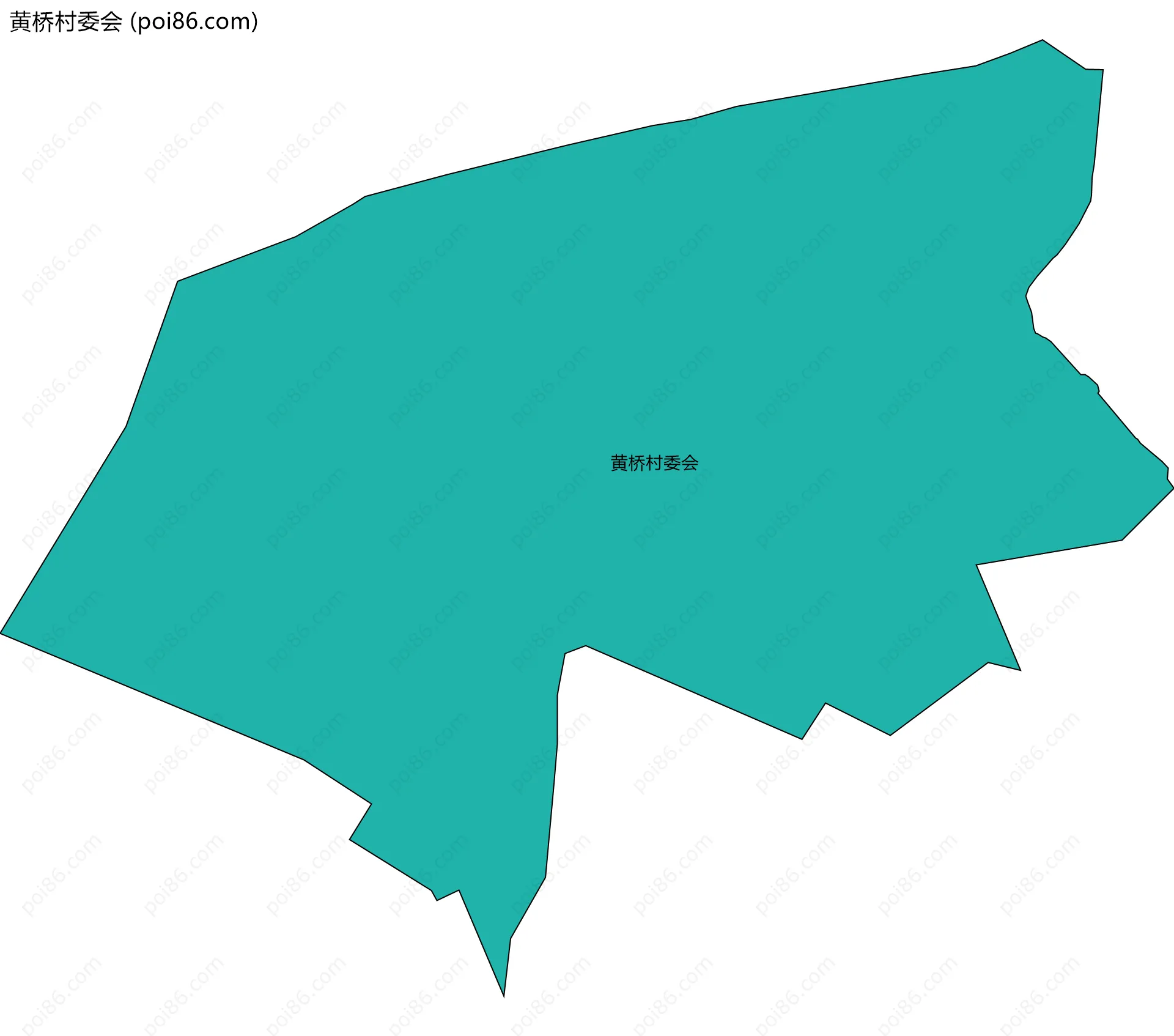 黄桥村委会边界地图