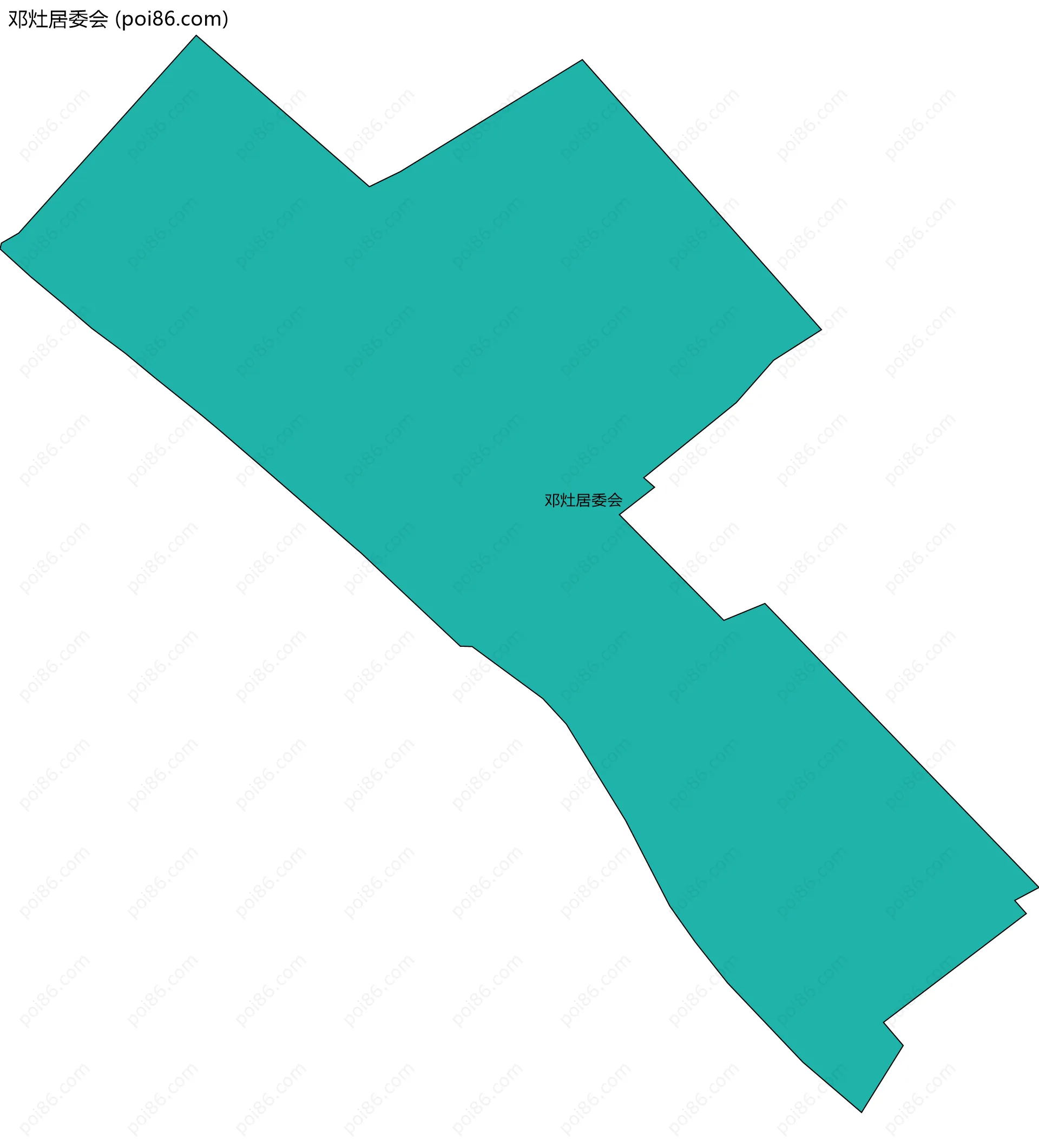 邓灶居委会边界地图