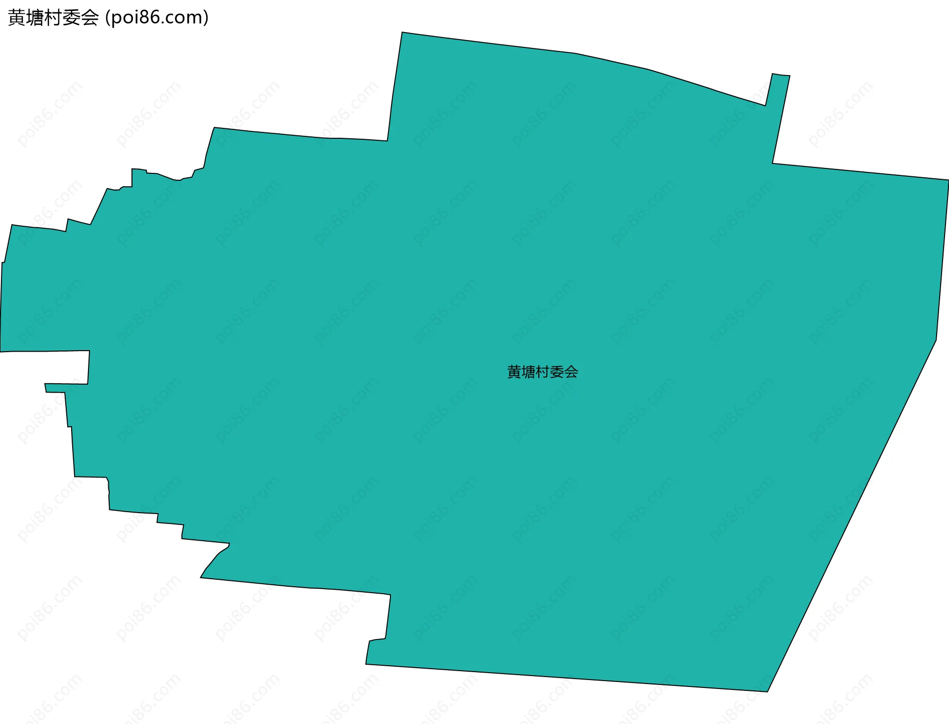 黄塘村委会边界地图