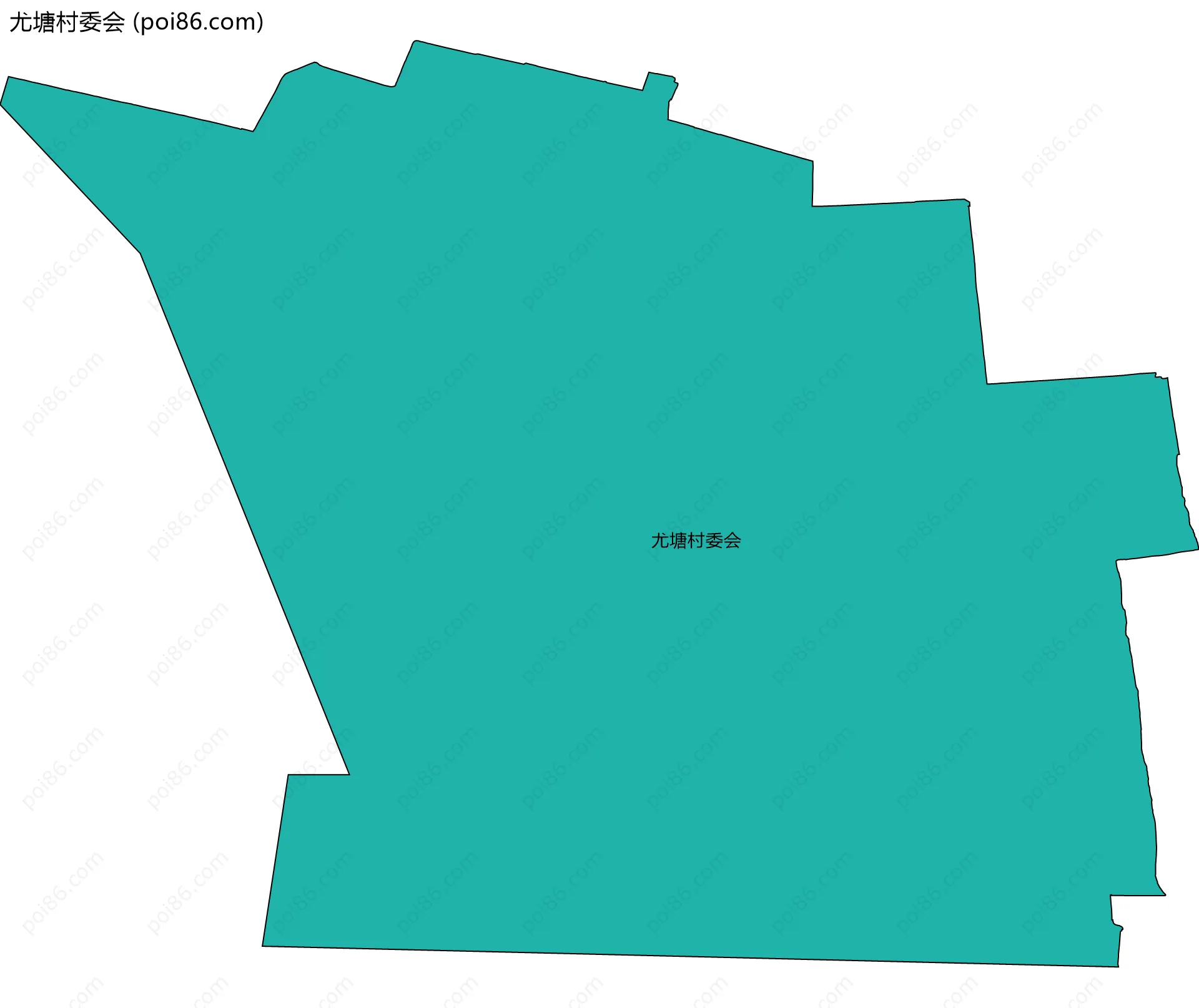 尤塘村委会边界地图